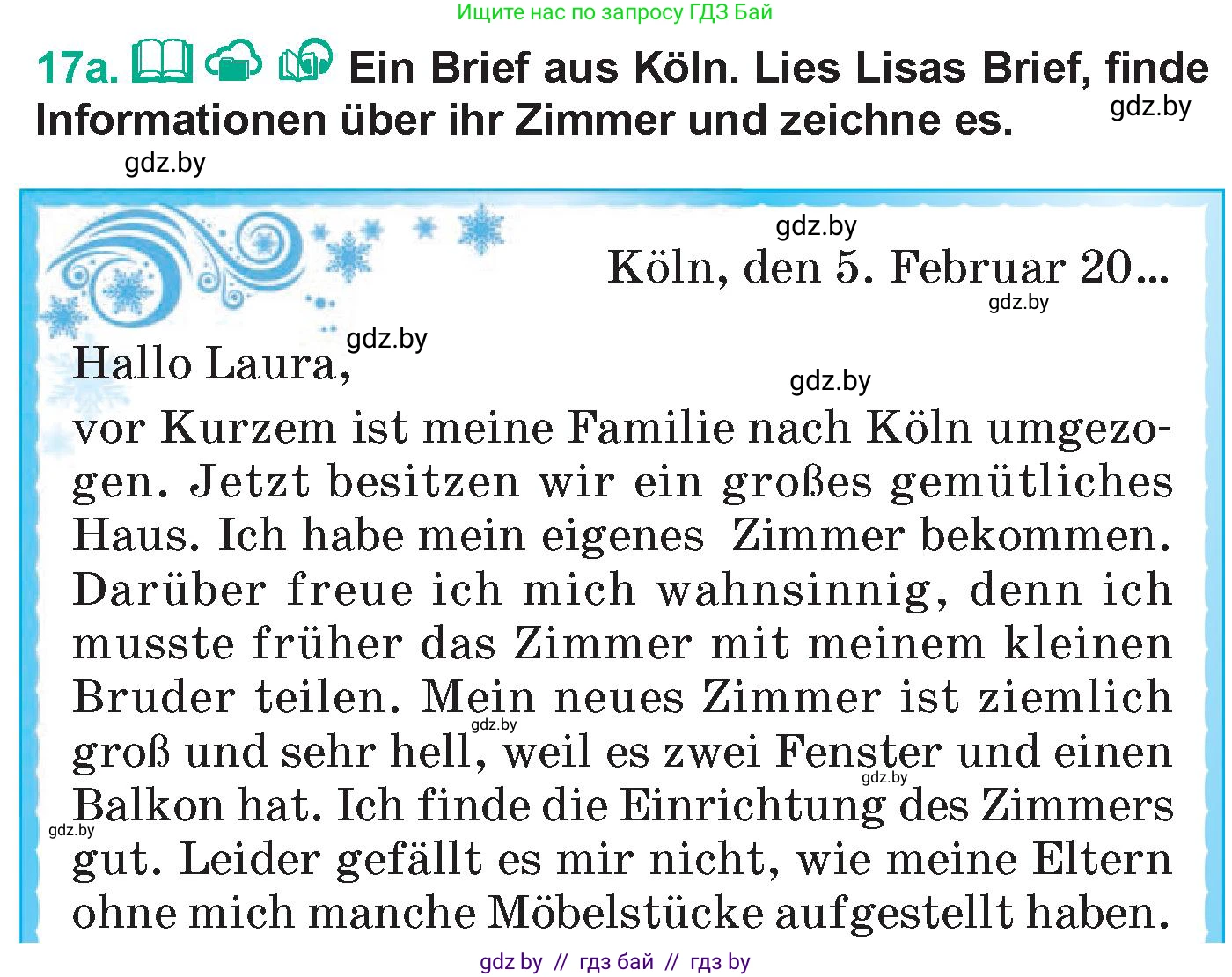 Немецкий язык (Deutsch), 6 класс Учебник (Schülerbuch), авторы: Зуевская Елена Викторовна, Салынская Светлана Ивановна, Негурэ Ольга Вячеславовна, издательство Вышэйшая школа, Минск, 2022, жёлтого цвета, Teil 2, страница 18, номер 17, Условие
