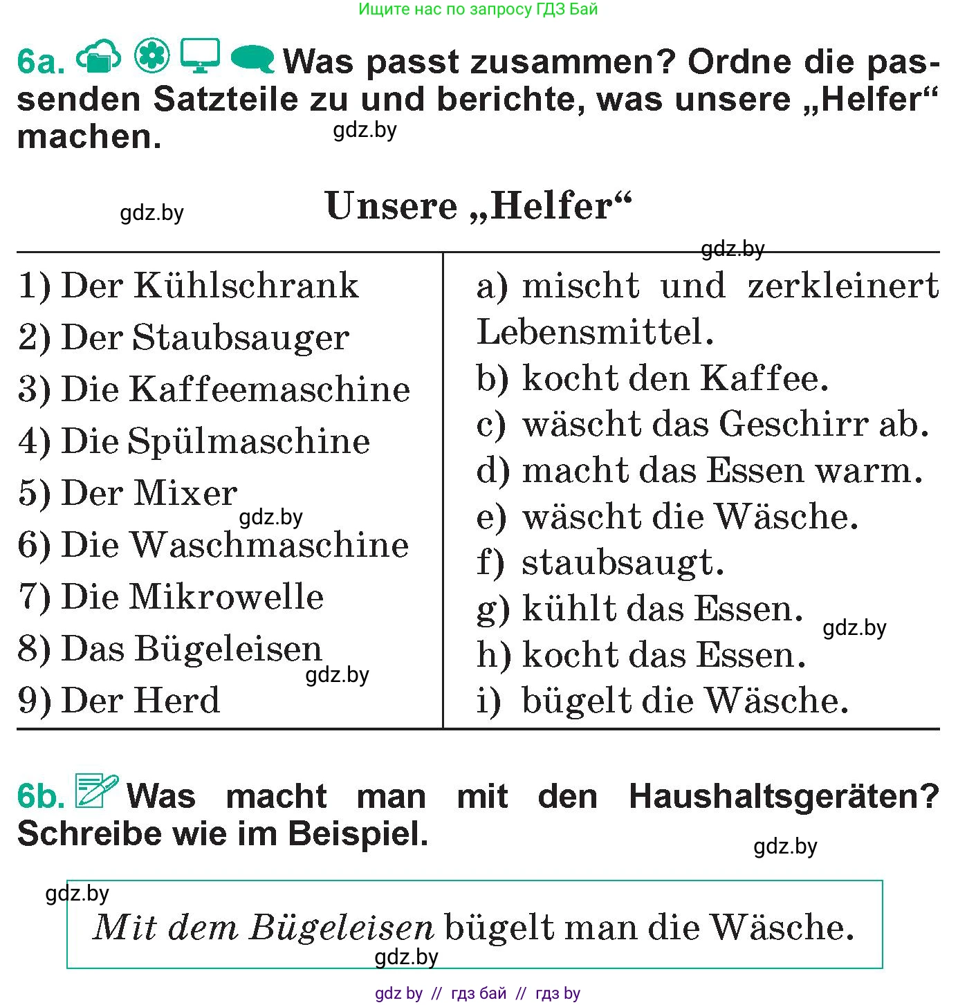 Немецкий язык (Deutsch), 6 класс Учебник (Schülerbuch), авторы: Зуевская Елена Викторовна, Салынская Светлана Ивановна, Негурэ Ольга Вячеславовна, издательство Вышэйшая школа, Минск, 2022, жёлтого цвета, Teil 2, страница 36, номер 6, Условие