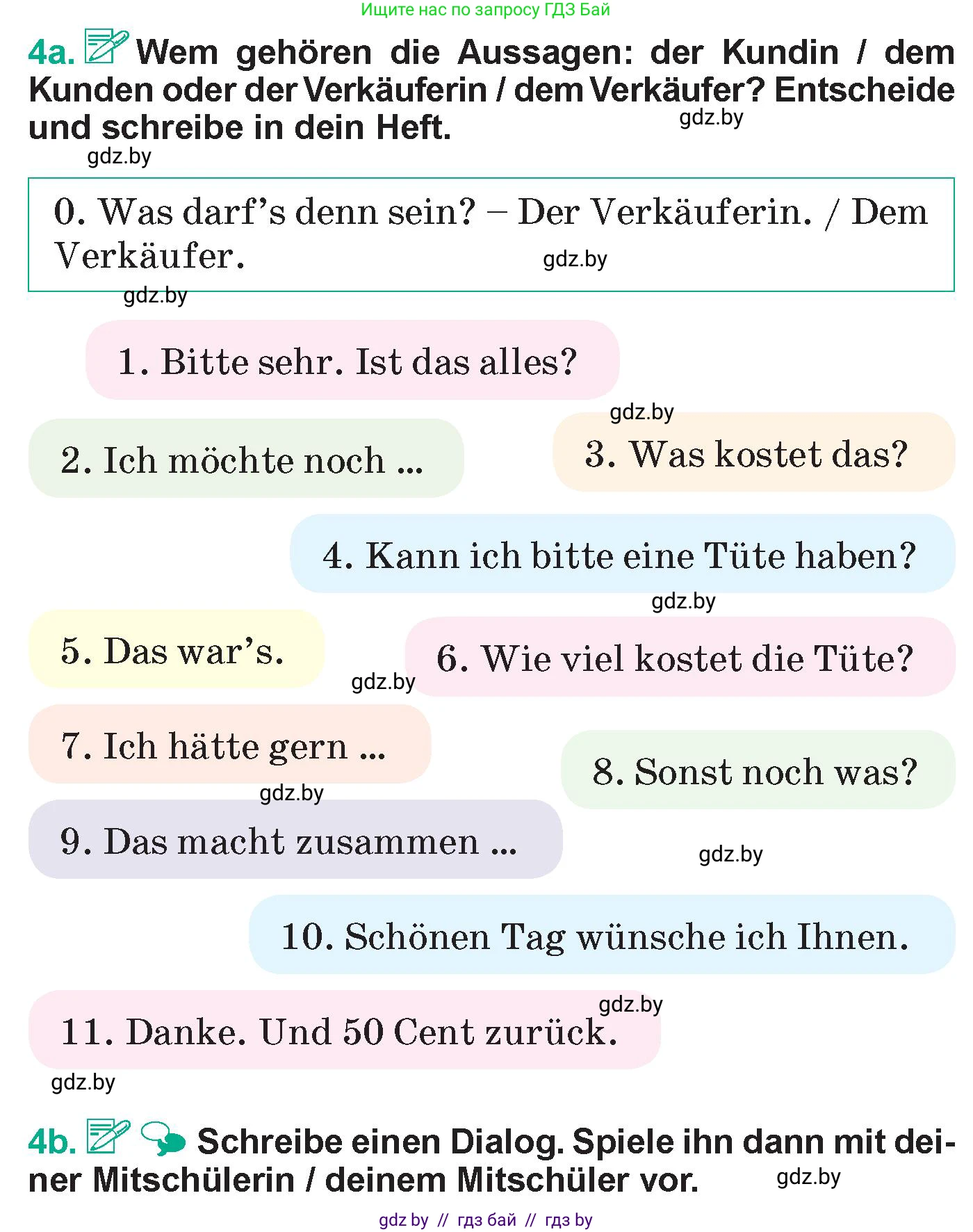 Немецкий язык (Deutsch), 6 класс Учебник (Schülerbuch), авторы: Зуевская Елена Викторовна, Салынская Светлана Ивановна, Негурэ Ольга Вячеславовна, издательство Вышэйшая школа, Минск, 2022, жёлтого цвета, Teil 2, страница 62, номер 4, Условие