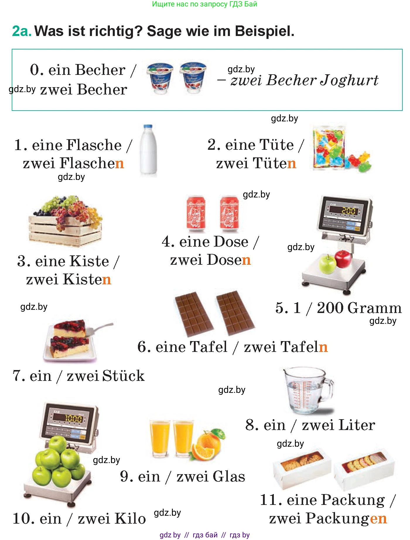 Немецкий язык (Deutsch), 6 класс Учебник (Schülerbuch), авторы: Зуевская Елена Викторовна, Салынская Светлана Ивановна, Негурэ Ольга Вячеславовна, издательство Вышэйшая школа, Минск, 2022, жёлтого цвета, Teil 2, страница 64, номер 2, Условие