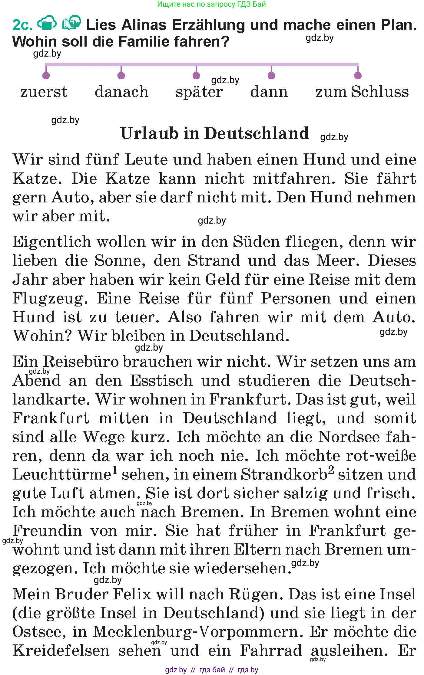Немецкий язык (Deutsch), 6 класс Учебник (Schülerbuch), авторы: Зуевская Елена Викторовна, Салынская Светлана Ивановна, Негурэ Ольга Вячеславовна, издательство Вышэйшая школа, Минск, 2022, жёлтого цвета, Teil 2, страница 80, номер 2, Условие (продолжение 3)