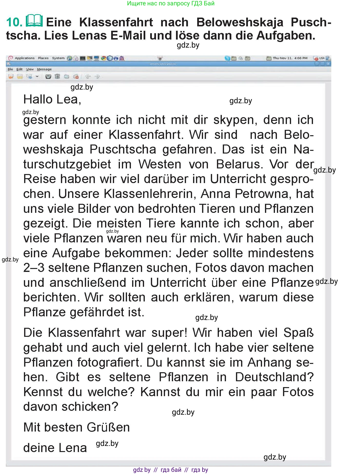 Немецкий язык (Deutsch), 6 класс Учебник (Schülerbuch), авторы: Зуевская Елена Викторовна, Салынская Светлана Ивановна, Негурэ Ольга Вячеславовна, издательство Вышэйшая школа, Минск, 2022, жёлтого цвета, Teil 2, страница 140, номер 10, Условие