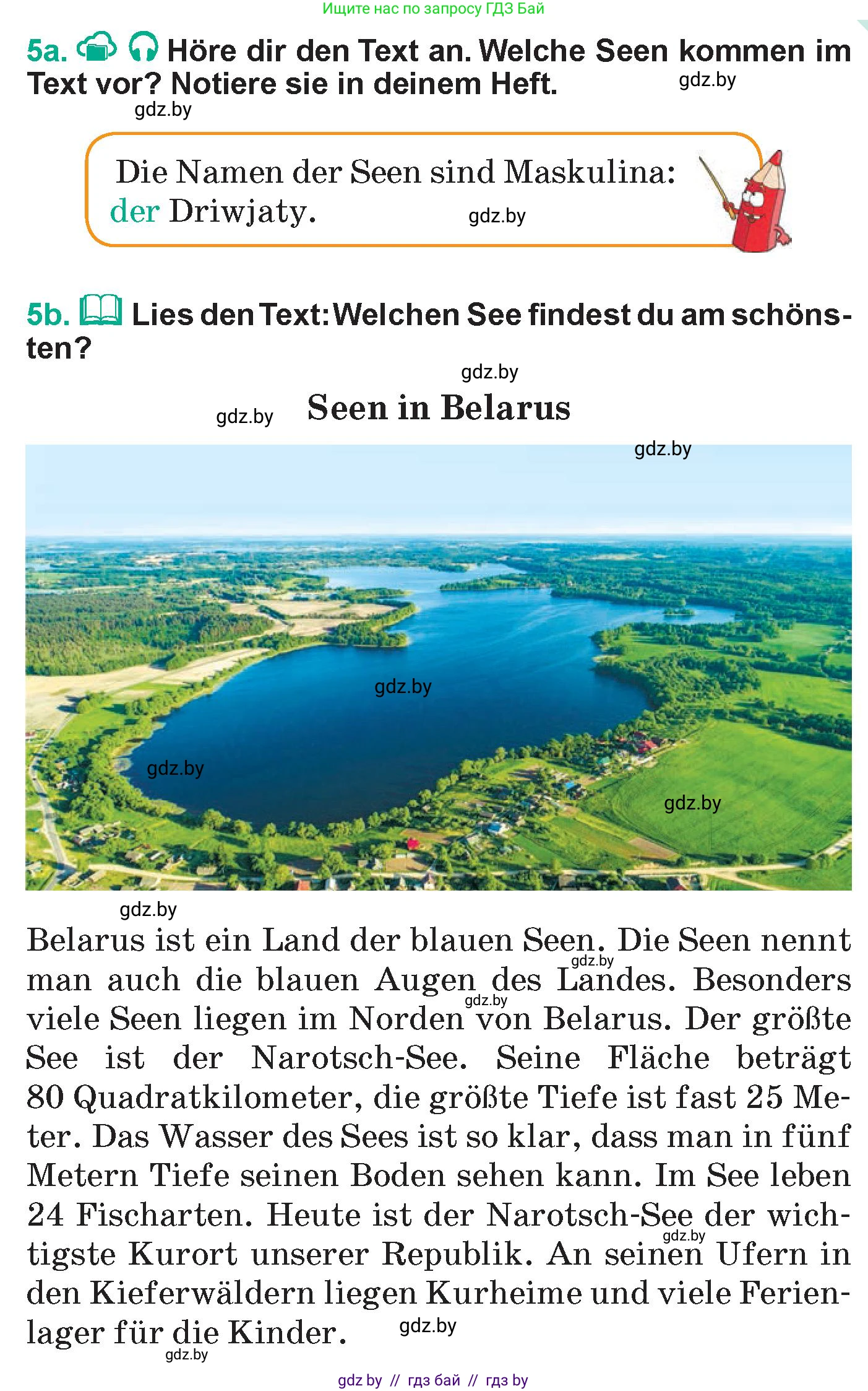 Немецкий язык (Deutsch), 6 класс Учебник (Schülerbuch), авторы: Зуевская Елена Викторовна, Салынская Светлана Ивановна, Негурэ Ольга Вячеславовна, издательство Вышэйшая школа, Минск, 2022, жёлтого цвета, Teil 2, страница 135, номер 5, Условие