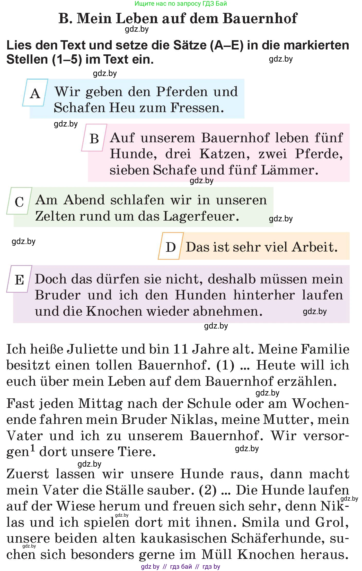Немецкий язык (Deutsch), 6 класс Учебник (Schülerbuch), авторы: Зуевская Елена Викторовна, Салынская Светлана Ивановна, Негурэ Ольга Вячеславовна, издательство Вышэйшая школа, Минск, 2022, жёлтого цвета, Teil 2, страница 149, номер 3, Условие (продолжение 2)