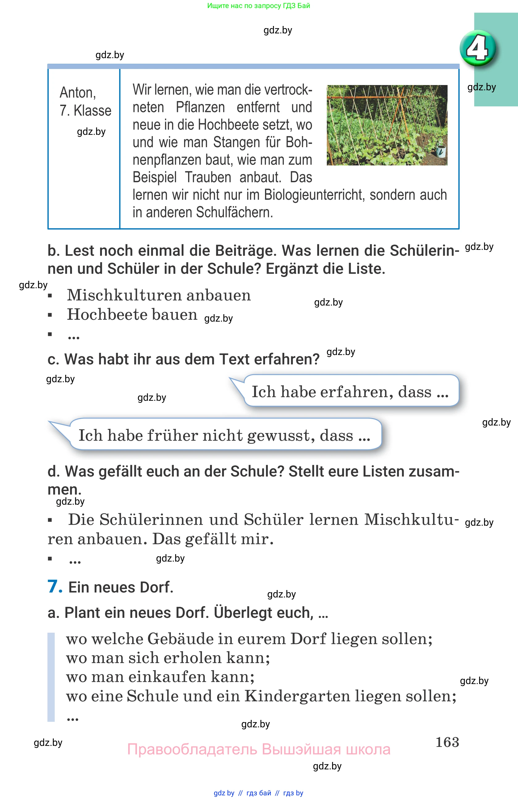Немецкий язык (Deutsch), 7 класс Учебник (Schülerbuch), авторы: Будько Антонина Филипповна (Budjko Antonina), Урбанович Инна Ювинальевна (Urbanowitsch Ina), издательство Вышэйшая школа, Минск, 2021, страница 163