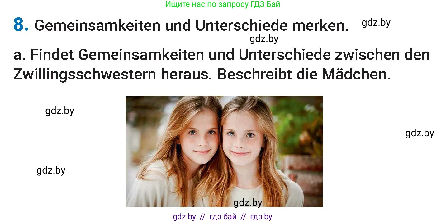 Немецкий язык (Deutsch), 7 класс Учебник (Schülerbuch), авторы: Будько Антонина Филипповна (Budjko Antonina), Урбанович Инна Ювинальевна (Urbanowitsch Ina), издательство Вышэйшая школа, Минск, 2021, страница 55, номер 8, Условие