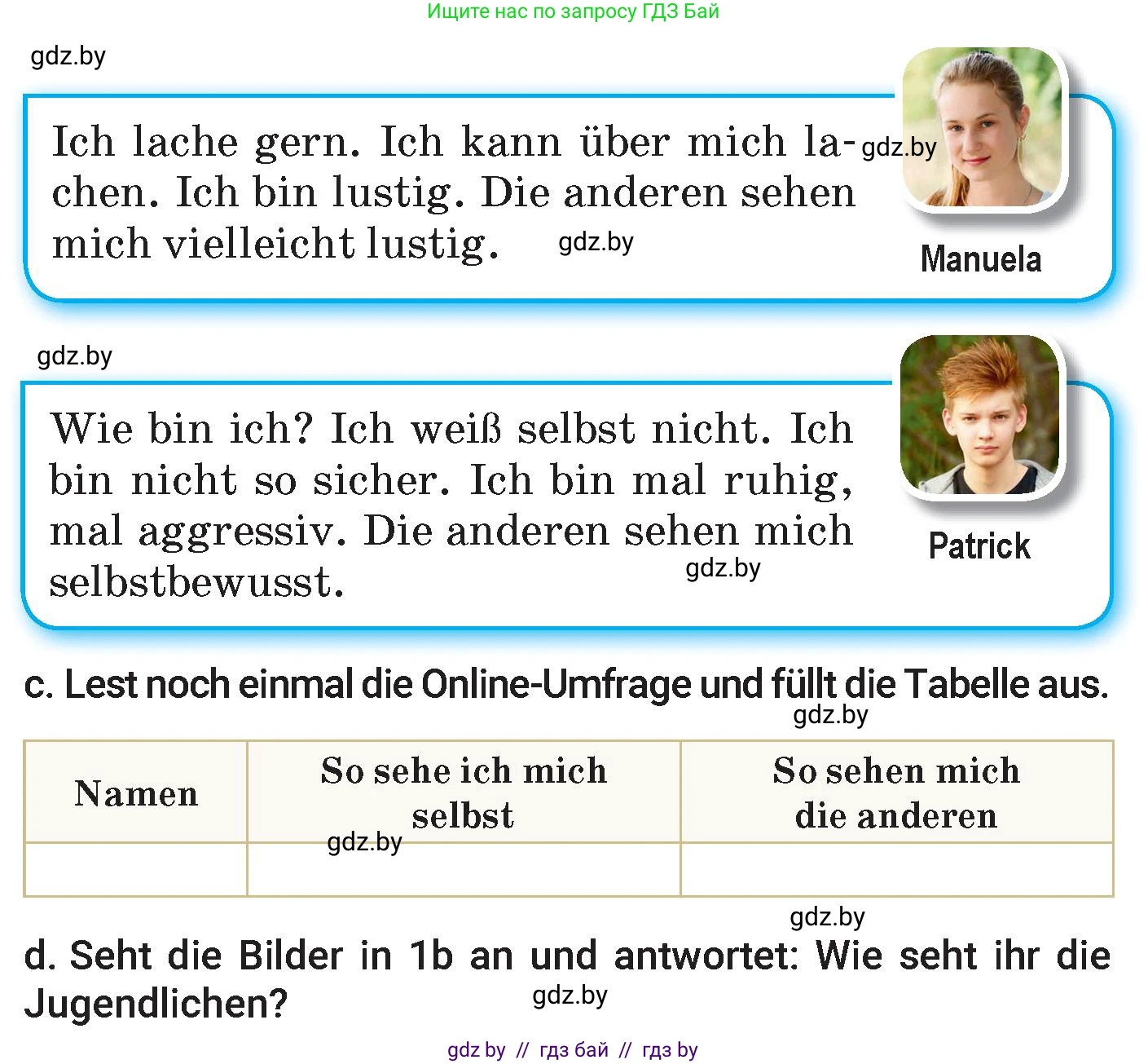 Немецкий язык (Deutsch), 7 класс Учебник (Schülerbuch), авторы: Будько Антонина Филипповна (Budjko Antonina), Урбанович Инна Ювинальевна (Urbanowitsch Ina), издательство Вышэйшая школа, Минск, 2021, страница 59, номер 1, Условие (продолжение 2)