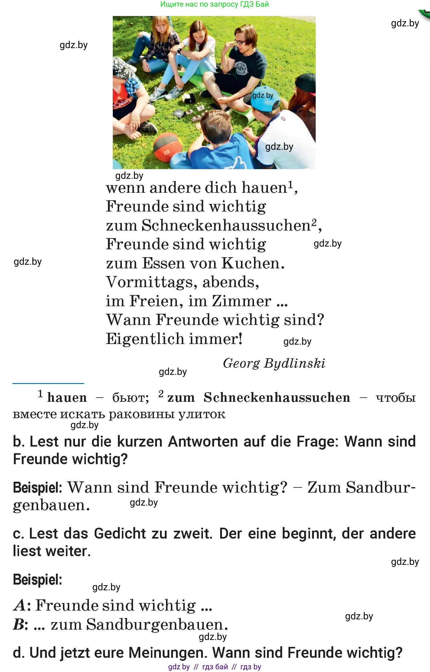 Немецкий язык (Deutsch), 7 класс Учебник (Schülerbuch), авторы: Будько Антонина Филипповна (Budjko Antonina), Урбанович Инна Ювинальевна (Urbanowitsch Ina), издательство Вышэйшая школа, Минск, 2021, страница 72, номер 2, Условие (продолжение 2)