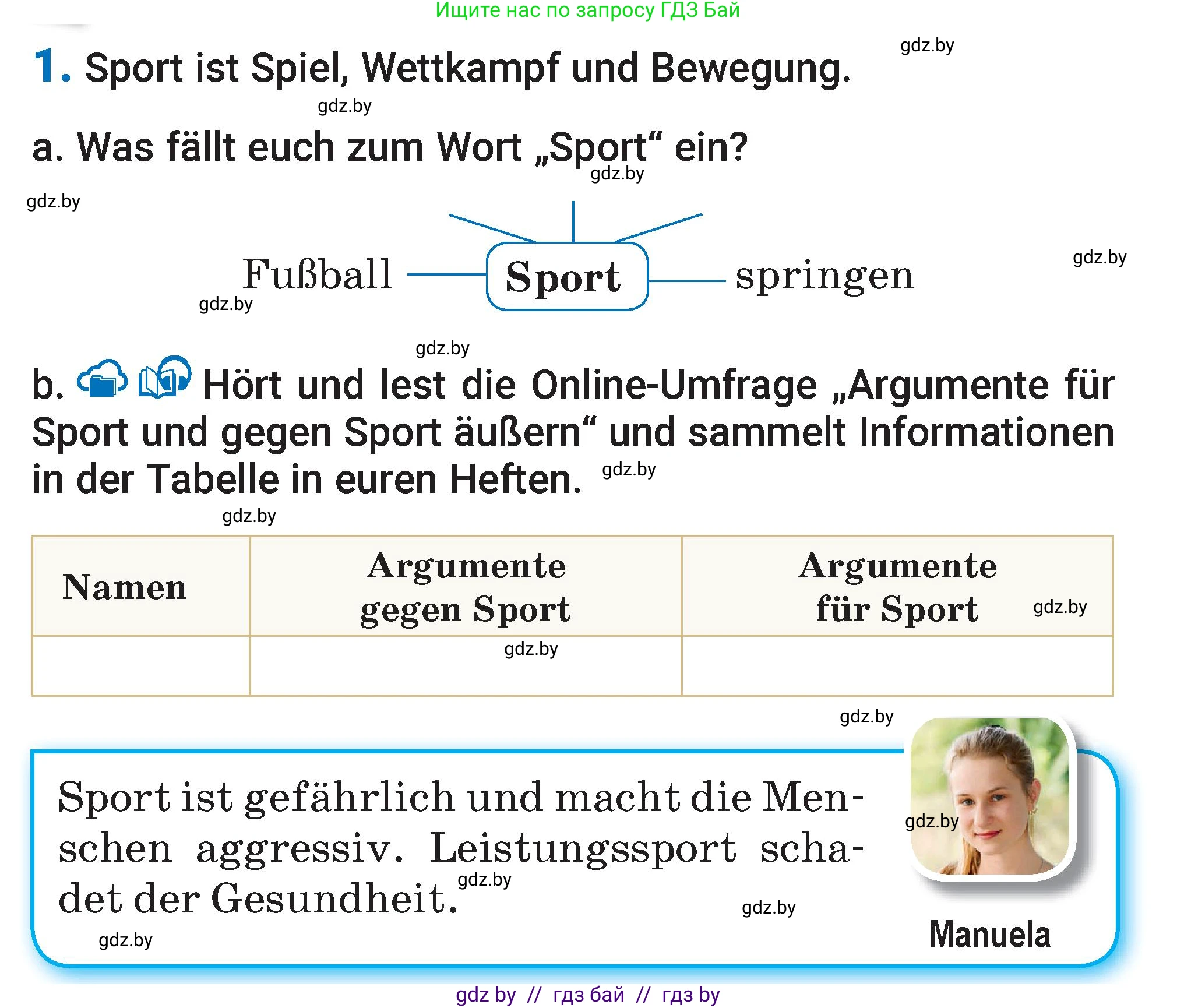 Немецкий язык (Deutsch), 7 класс Учебник (Schülerbuch), авторы: Будько Антонина Филипповна (Budjko Antonina), Урбанович Инна Ювинальевна (Urbanowitsch Ina), издательство Вышэйшая школа, Минск, 2021, страница 87, номер 1, Условие
