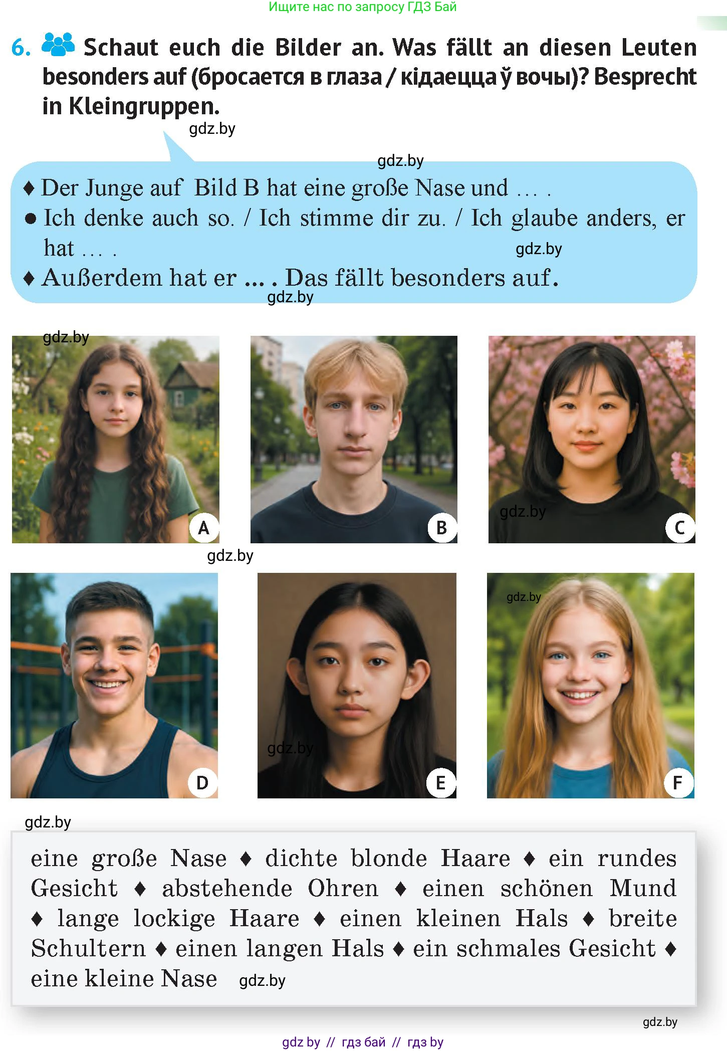 Немецкий язык (Deutsch), 7 класс Учебник (Schülerbuch), авторы: Лаптева Н Е, Зуевская Елена Викторовна, Леус Алла Михайловна, Шиманская Н Г, издательство Издательский центр БГУ, Минск, 2026, Teil 1, страница 11, номер 6, Условие