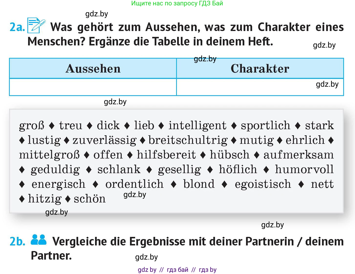 Немецкий язык (Deutsch), 7 класс Учебник (Schülerbuch), авторы: Лаптева Н Е, Зуевская Елена Викторовна, Леус Алла Михайловна, Шиманская Н Г, издательство Издательский центр БГУ, Минск, 2026, Teil 1, страница 23, номер 2, Условие