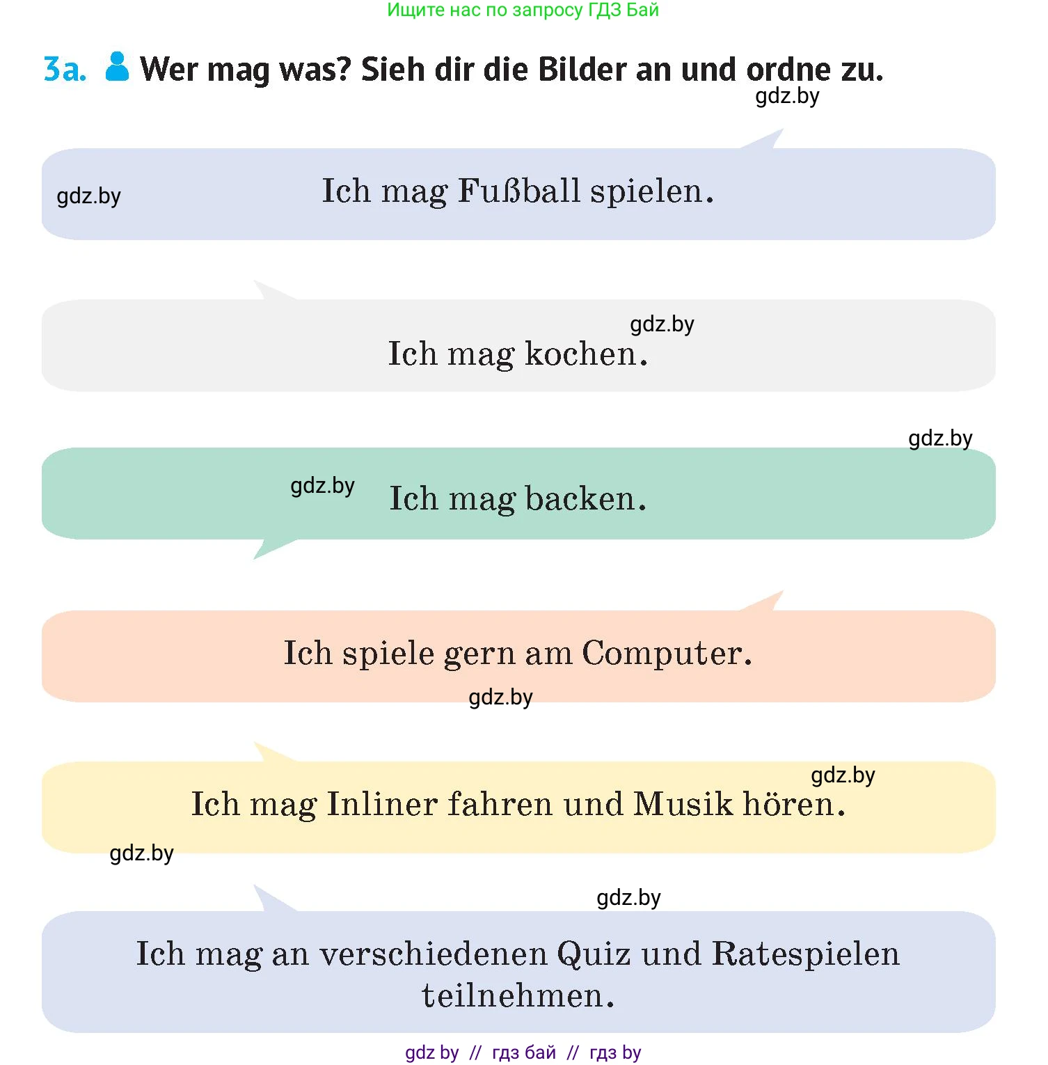Немецкий язык (Deutsch), 7 класс Учебник (Schülerbuch), авторы: Лаптева Н Е, Зуевская Елена Викторовна, Леус Алла Михайловна, Шиманская Н Г, издательство Издательский центр БГУ, Минск, 2026, Teil 1, страница 40, номер 3, Условие