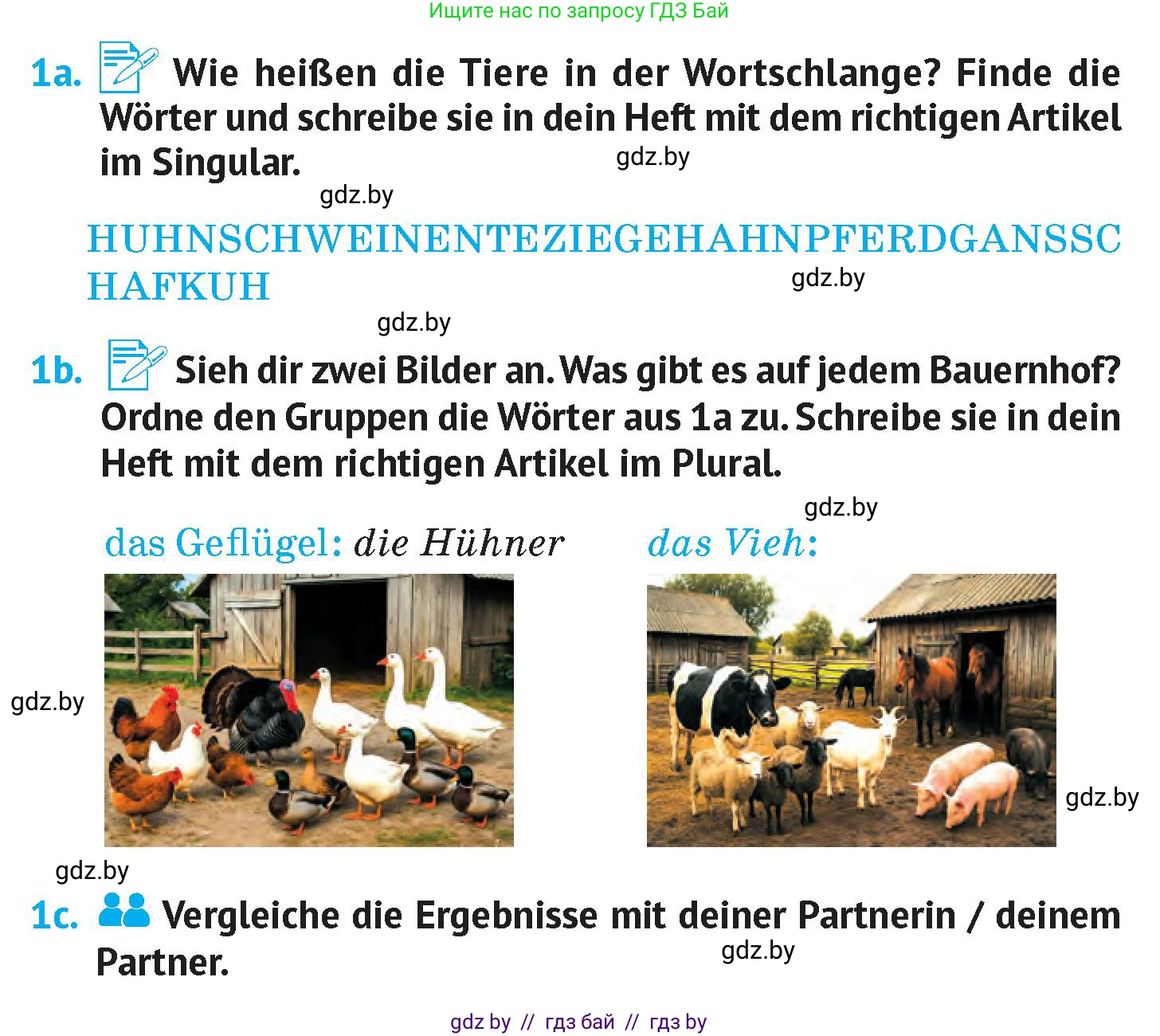 Немецкий язык (Deutsch), 7 класс Учебник (Schülerbuch), авторы: Лаптева Н Е, Зуевская Елена Викторовна, Леус Алла Михайловна, Шиманская Н Г, издательство Издательский центр БГУ, Минск, 2026, Teil 1, страница 101, номер 1, Условие