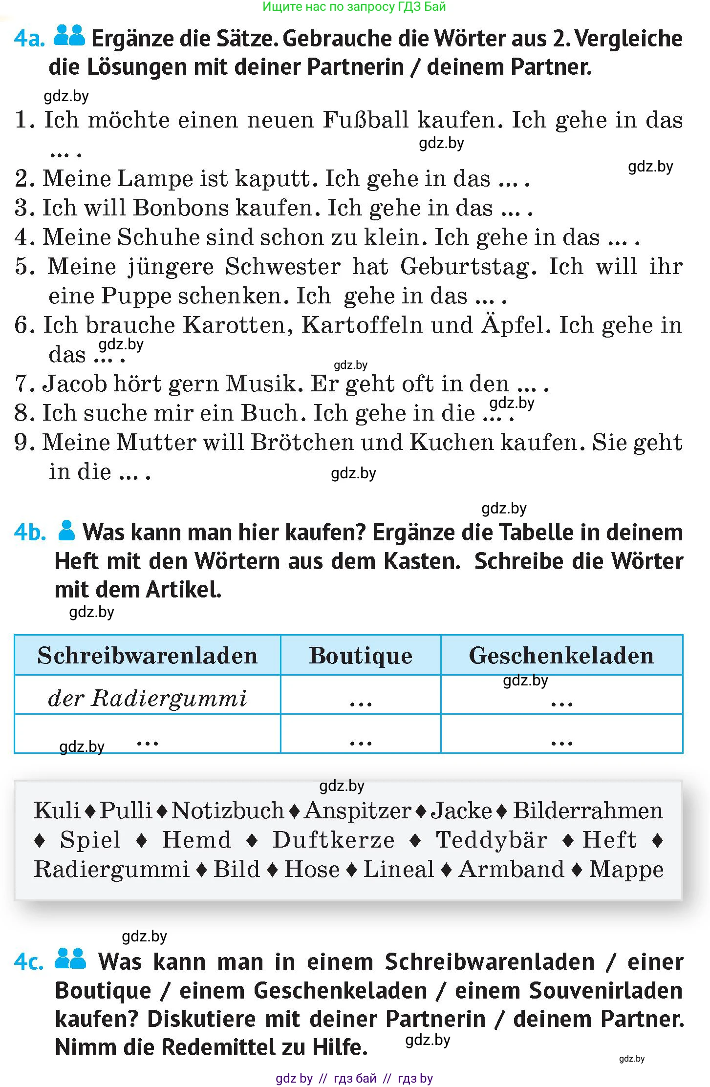 Немецкий язык (Deutsch), 7 класс Учебник (Schülerbuch), авторы: Лаптева Н Е, Зуевская Елена Викторовна, Леус Алла Михайловна, Шиманская Н Г, издательство Издательский центр БГУ, Минск, 2026, Teil 1, страница 160, номер 4, Условие