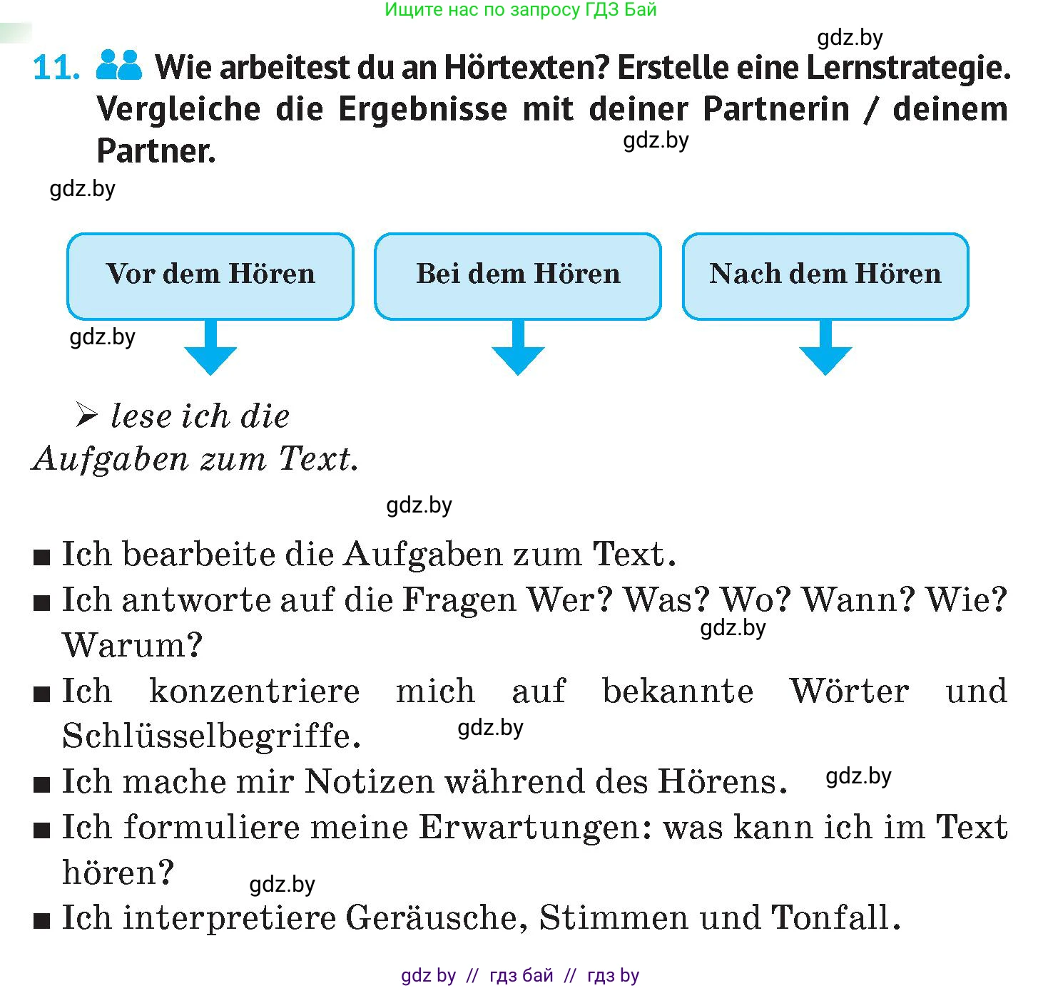 Немецкий язык (Deutsch), 7 класс Учебник (Schülerbuch), авторы: Лаптева Н Е, Зуевская Елена Викторовна, Леус Алла Михайловна, Шиманская Н Г, издательство Издательский центр БГУ, Минск, 2026, Teil 2, страница 48, номер 11, Условие
