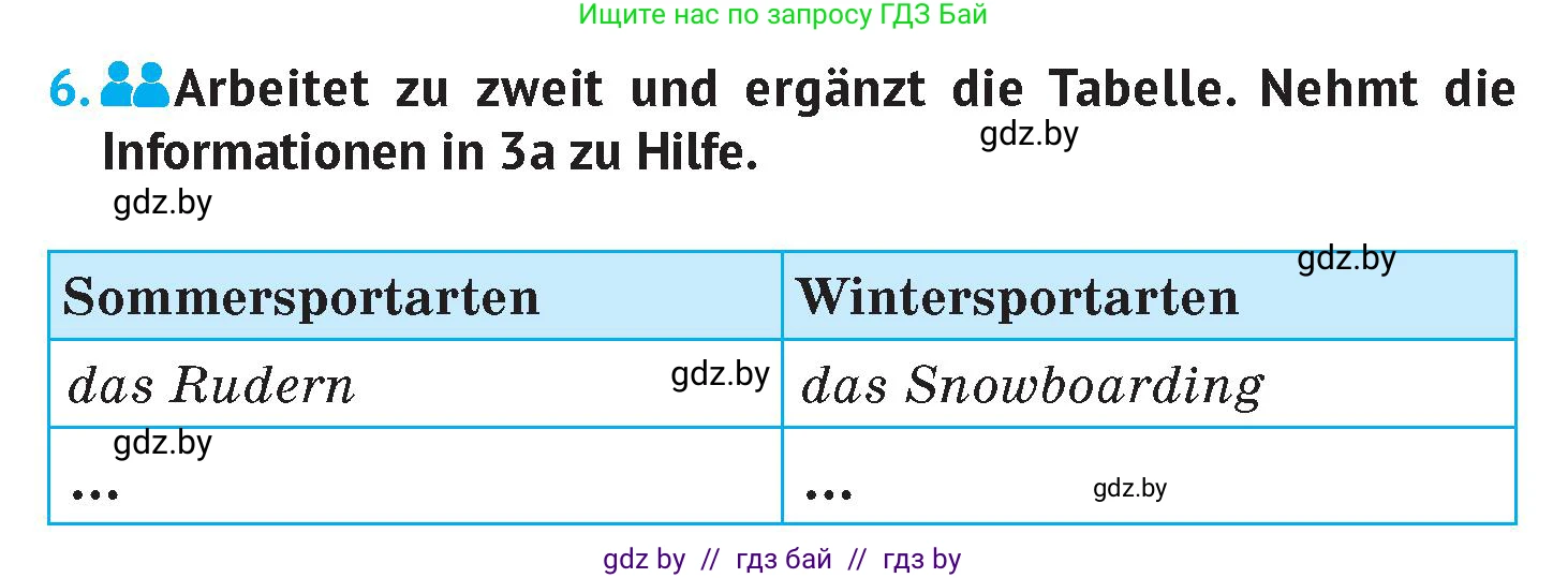 Немецкий язык (Deutsch), 7 класс Учебник (Schülerbuch), авторы: Лаптева Н Е, Зуевская Елена Викторовна, Леус Алла Михайловна, Шиманская Н Г, издательство Издательский центр БГУ, Минск, 2026, Teil 2, страница 58, номер 6, Условие
