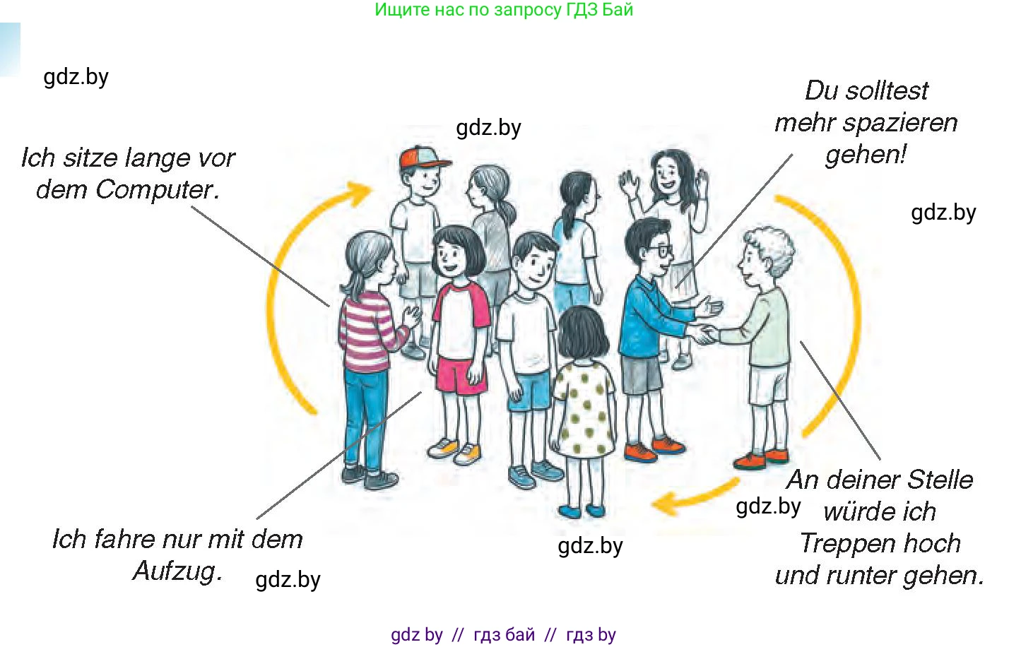 Немецкий язык (Deutsch), 7 класс Учебник (Schülerbuch), авторы: Лаптева Н Е, Зуевская Елена Викторовна, Леус Алла Михайловна, Шиманская Н Г, издательство Издательский центр БГУ, Минск, 2026, Teil 2, страница 75, номер 4, Условие (продолжение 2)