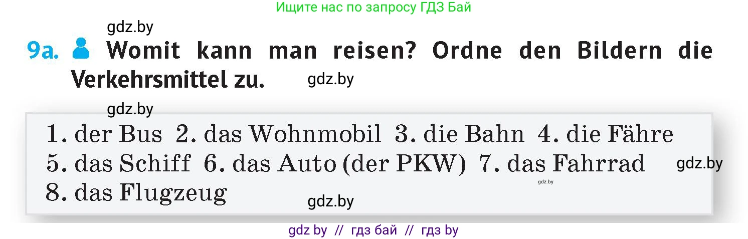 Немецкий язык (Deutsch), 7 класс Учебник (Schülerbuch), авторы: Лаптева Н Е, Зуевская Елена Викторовна, Леус Алла Михайловна, Шиманская Н Г, издательство Издательский центр БГУ, Минск, 2026, Teil 2, страница 119, номер 9, Условие