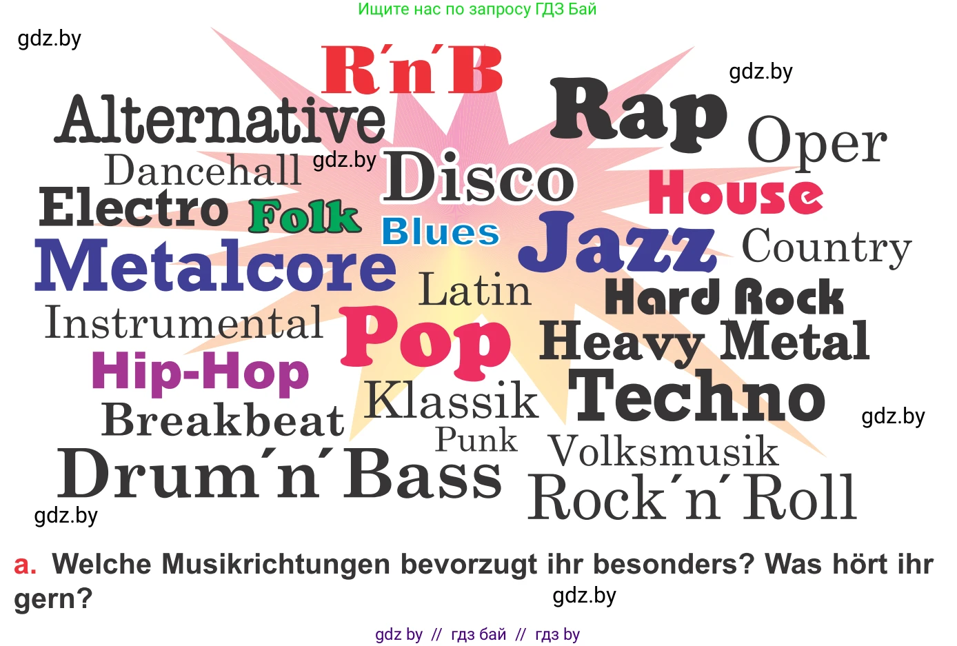 Немецкий язык (Deutsch), 8 класс Учебник (Schülerbuch), авторы: Будько Антонина Филипповна (Budjko Antonina), Урбанович Инна Ювинальевна (Urbanowitsch Ina), издательство Вышэйшая школа, Минск, 2018, страница 73, номер 1a, Условие (продолжение 2)