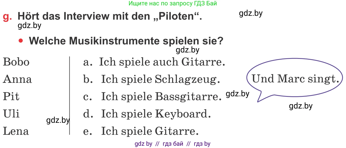 Немецкий язык (Deutsch), 8 класс Учебник (Schülerbuch), авторы: Будько Антонина Филипповна (Budjko Antonina), Урбанович Инна Ювинальевна (Urbanowitsch Ina), издательство Вышэйшая школа, Минск, 2018, страница 91, номер 3g, Условие