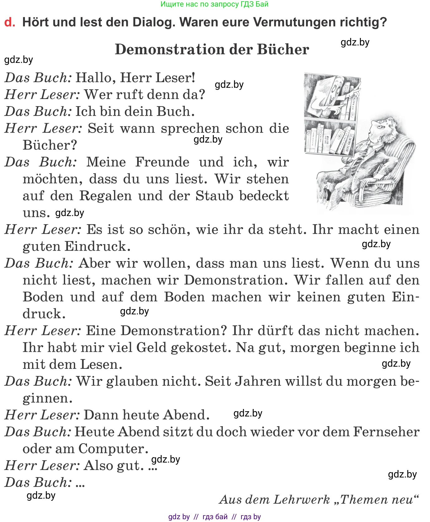 Немецкий язык (Deutsch), 8 класс Учебник (Schülerbuch), авторы: Будько Антонина Филипповна (Budjko Antonina), Урбанович Инна Ювинальевна (Urbanowitsch Ina), издательство Вышэйшая школа, Минск, 2018, страница 174, номер 2d, Условие