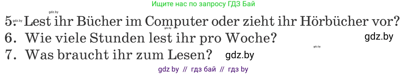 Немецкий язык (Deutsch), 8 класс Учебник (Schülerbuch), авторы: Будько Антонина Филипповна (Budjko Antonina), Урбанович Инна Ювинальевна (Urbanowitsch Ina), издательство Вышэйшая школа, Минск, 2018, страница 180, номер 5i, Условие (продолжение 2)