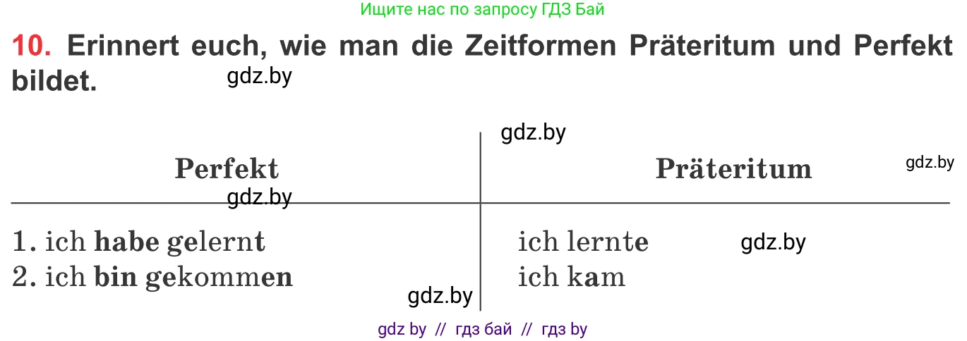 Немецкий язык (Deutsch), 8 класс Учебник (Schülerbuch), авторы: Будько Антонина Филипповна (Budjko Antonina), Урбанович Инна Ювинальевна (Urbanowitsch Ina), издательство Вышэйшая школа, Минск, 2018, страница 211, номер 10, Условие