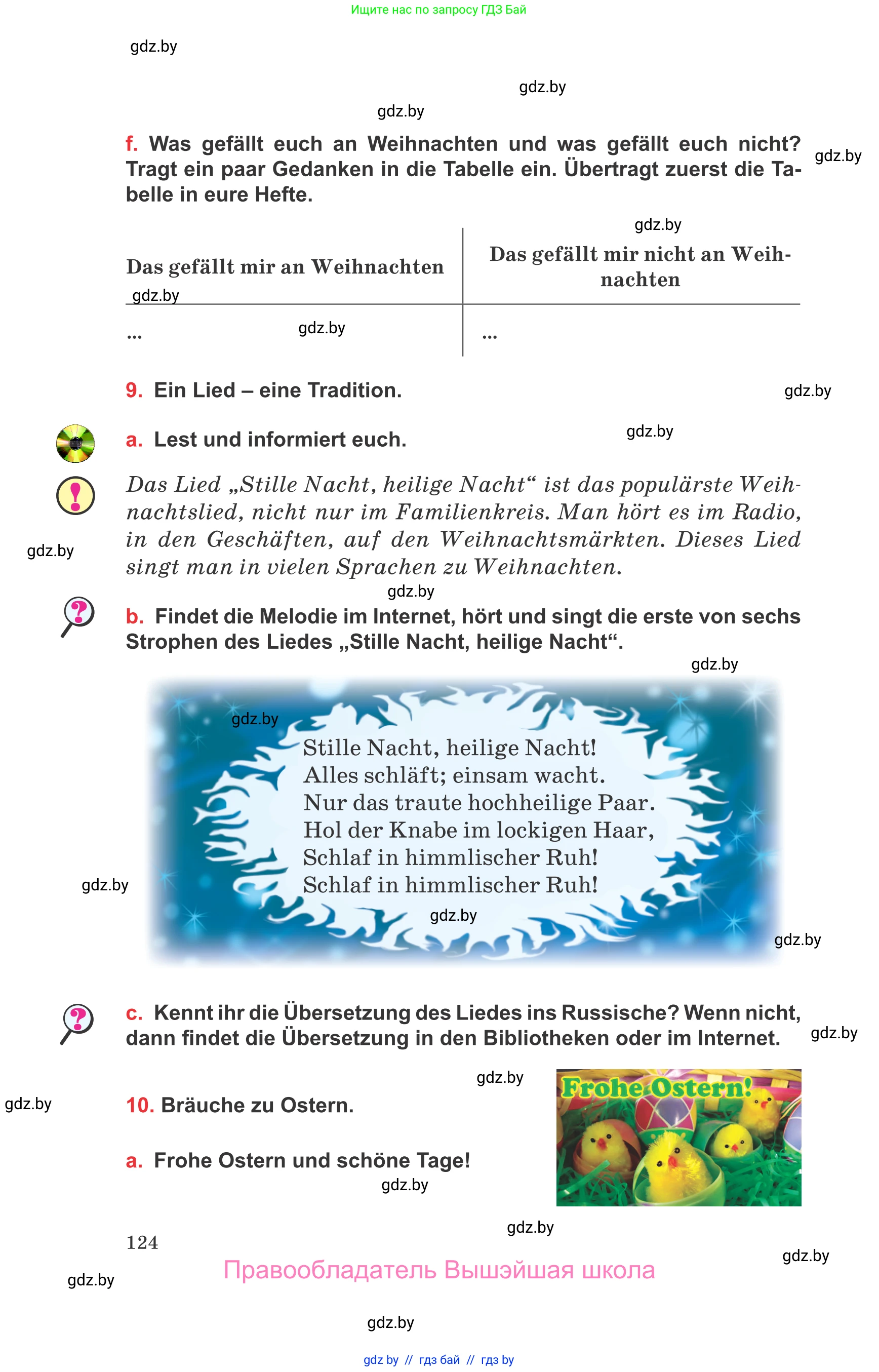 Немецкий язык (Deutsch), 8 класс Учебник (Schülerbuch), авторы: Будько Антонина Филипповна (Budjko Antonina), Урбанович Инна Ювинальевна (Urbanowitsch Ina), издательство Вышэйшая школа, Минск, 2018, страница 124