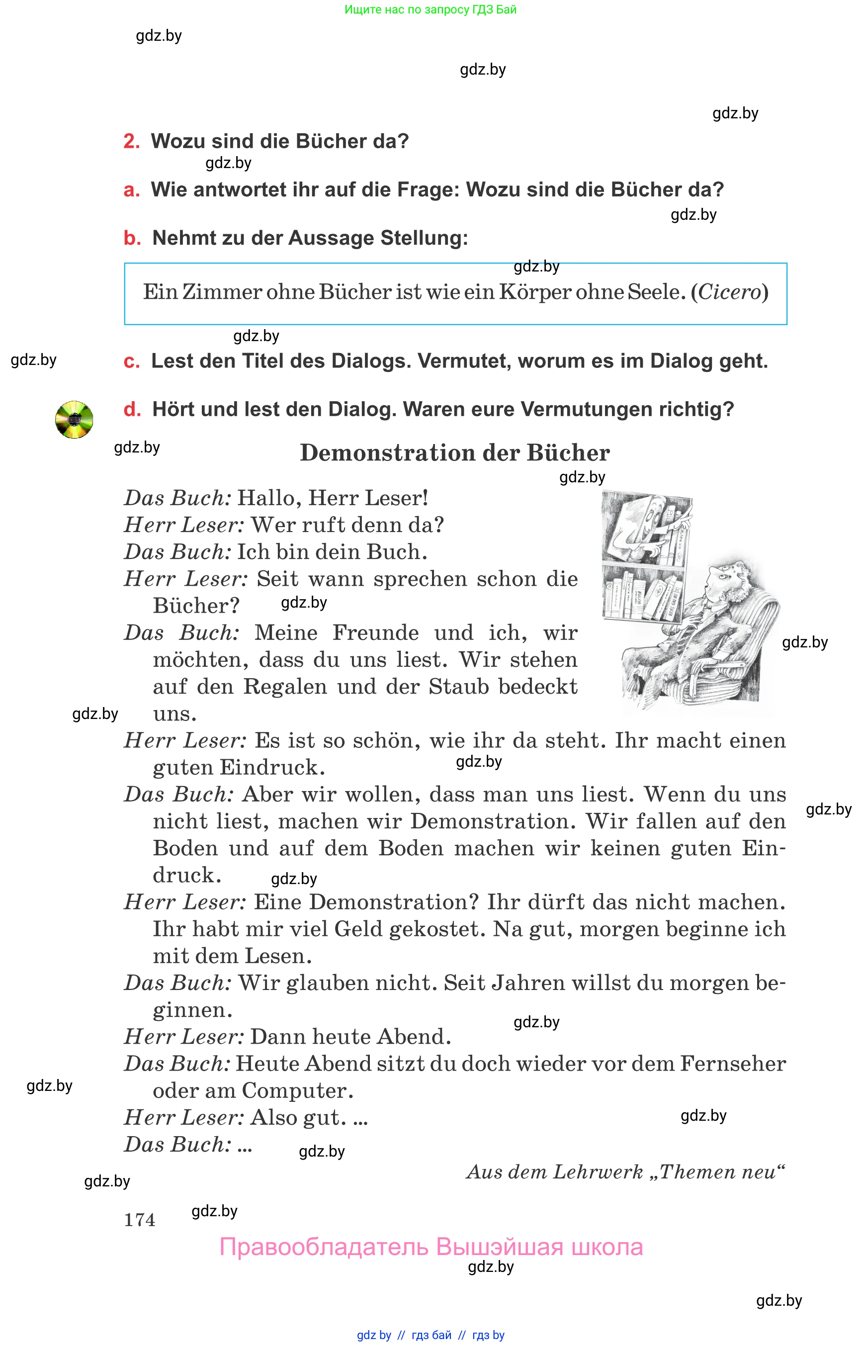 Немецкий язык (Deutsch), 8 класс Учебник (Schülerbuch), авторы: Будько Антонина Филипповна (Budjko Antonina), Урбанович Инна Ювинальевна (Urbanowitsch Ina), издательство Вышэйшая школа, Минск, 2018, страница 174