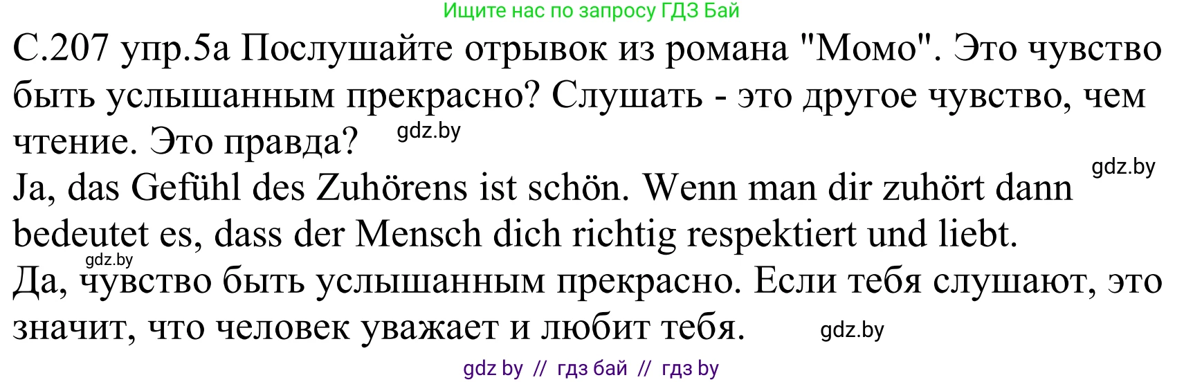Немецкий язык (Deutsch), 8 класс Учебник (Schülerbuch), авторы: Будько Антонина Филипповна (Budjko Antonina), Урбанович Инна Ювинальевна (Urbanowitsch Ina), издательство Вышэйшая школа, Минск, 2018, страница 207, номер 5a, Решение