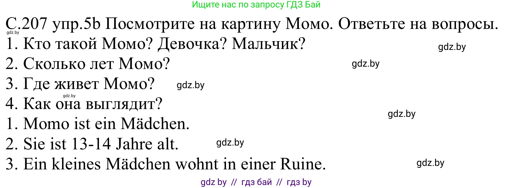 Немецкий язык (Deutsch), 8 класс Учебник (Schülerbuch), авторы: Будько Антонина Филипповна (Budjko Antonina), Урбанович Инна Ювинальевна (Urbanowitsch Ina), издательство Вышэйшая школа, Минск, 2018, страница 207, номер 5b, Решение