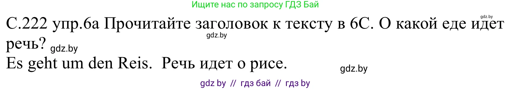 Немецкий язык (Deutsch), 8 класс Учебник (Schülerbuch), авторы: Будько Антонина Филипповна (Budjko Antonina), Урбанович Инна Ювинальевна (Urbanowitsch Ina), издательство Вышэйшая школа, Минск, 2018, страница 222, номер 6a, Решение
