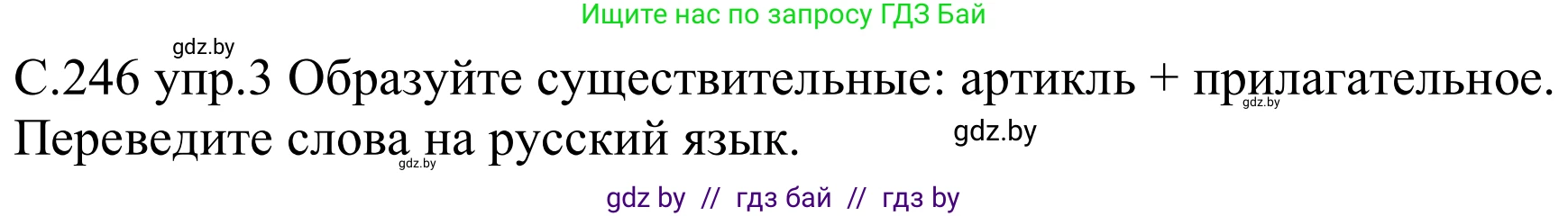 Немецкий язык (Deutsch), 8 класс Учебник (Schülerbuch), авторы: Будько Антонина Филипповна (Budjko Antonina), Урбанович Инна Ювинальевна (Urbanowitsch Ina), издательство Вышэйшая школа, Минск, 2018, страница 246, номер 3, Решение