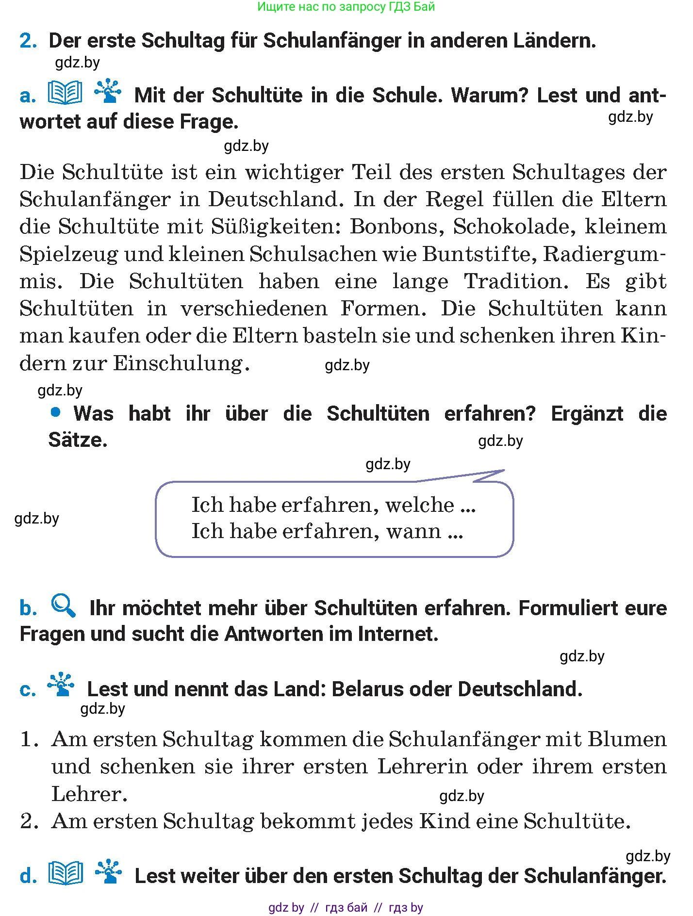 Немецкий язык (Deutsch), 8 класс Учебник (Schülerbuch), автор: Будько Антонина Филипповна (Budjko Antonina), издательство Адукацыя i выхаванне, Минск, 2026, страница 10, номер 2, Условие