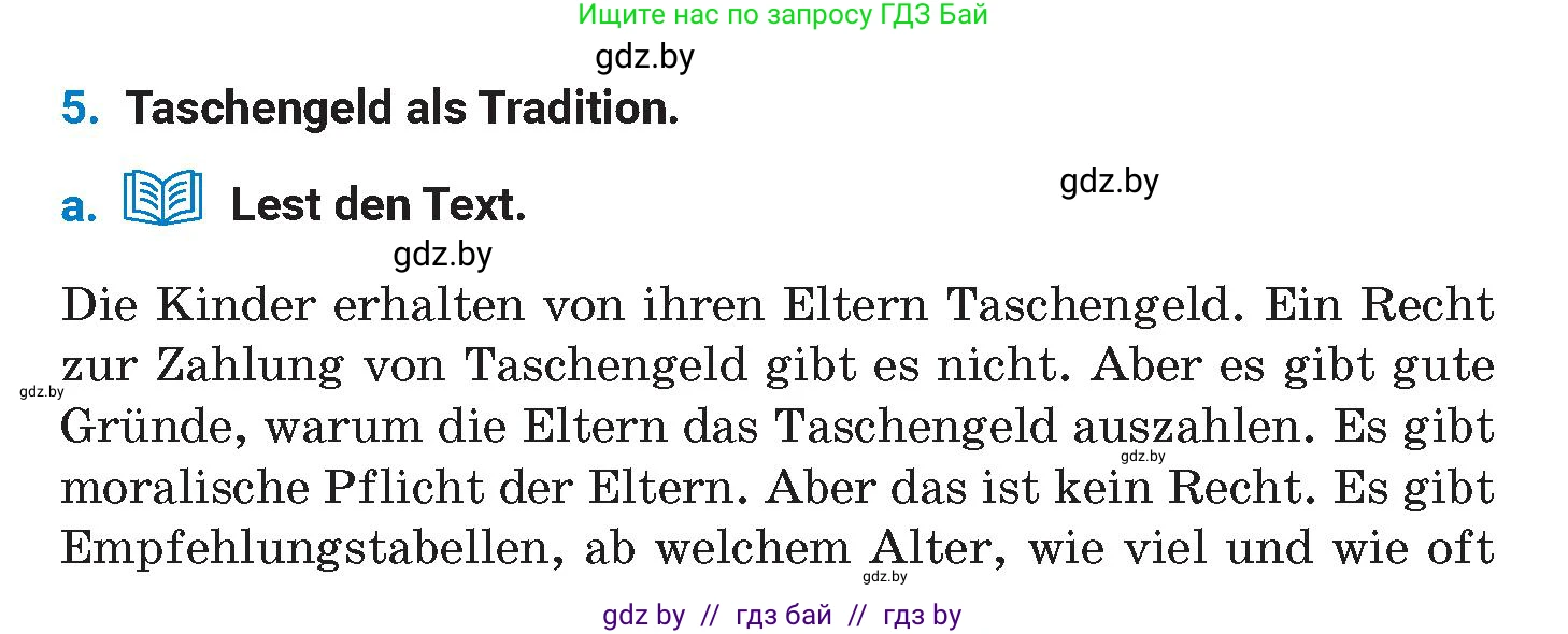 Немецкий язык (Deutsch), 8 класс Учебник (Schülerbuch), автор: Будько Антонина Филипповна (Budjko Antonina), издательство Адукацыя i выхаванне, Минск, 2026, страница 52, номер 5, Условие