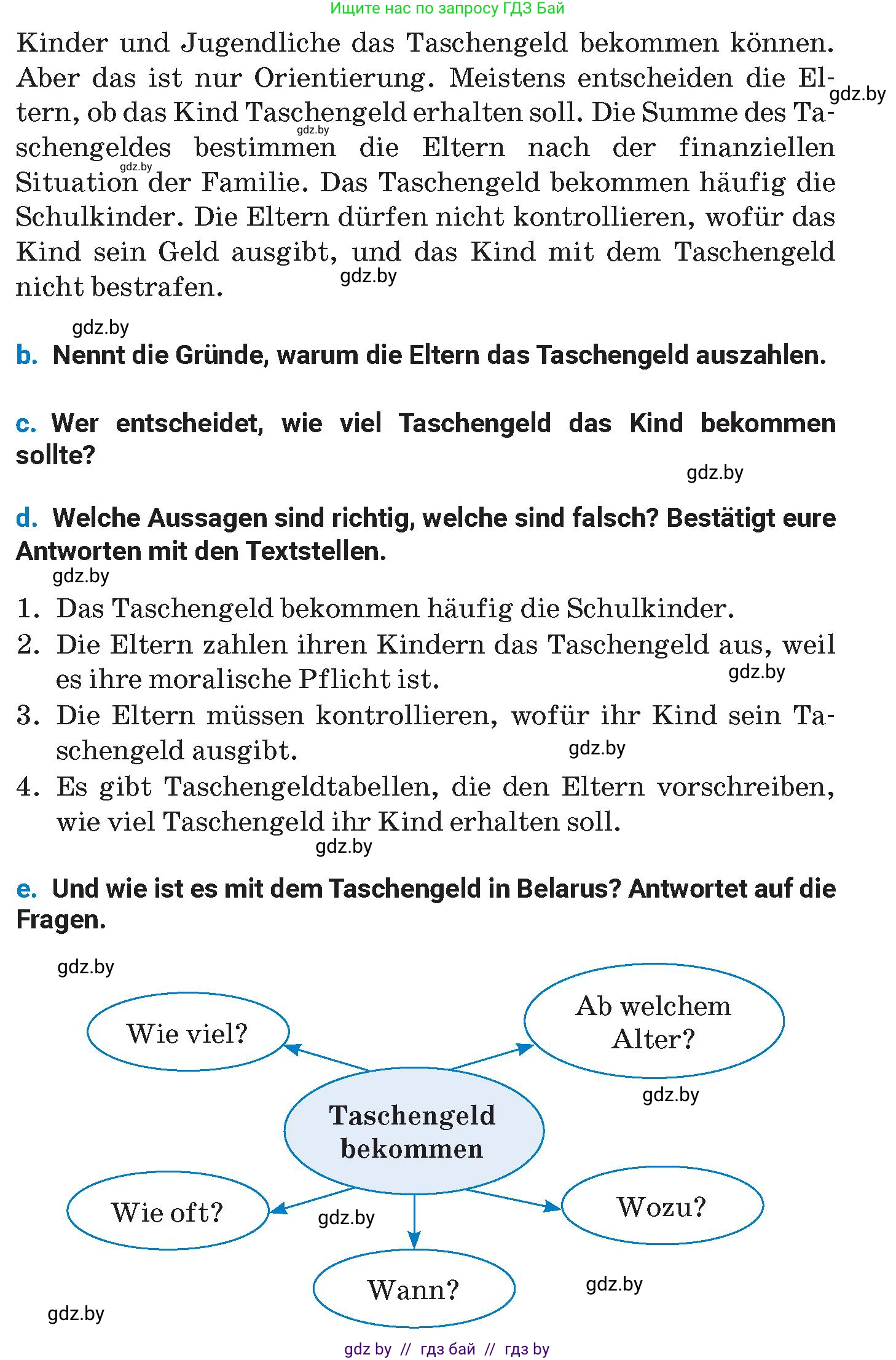 Немецкий язык (Deutsch), 8 класс Учебник (Schülerbuch), автор: Будько Антонина Филипповна (Budjko Antonina), издательство Адукацыя i выхаванне, Минск, 2026, страница 52, номер 5, Условие (продолжение 2)