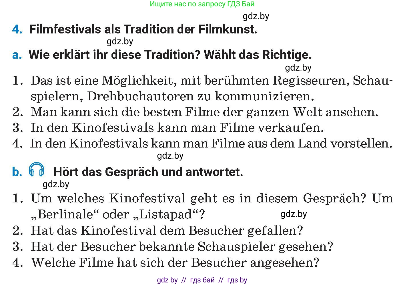 Немецкий язык (Deutsch), 8 класс Учебник (Schülerbuch), автор: Будько Антонина Филипповна (Budjko Antonina), издательство Адукацыя i выхаванне, Минск, 2026, страница 145, номер 4, Условие