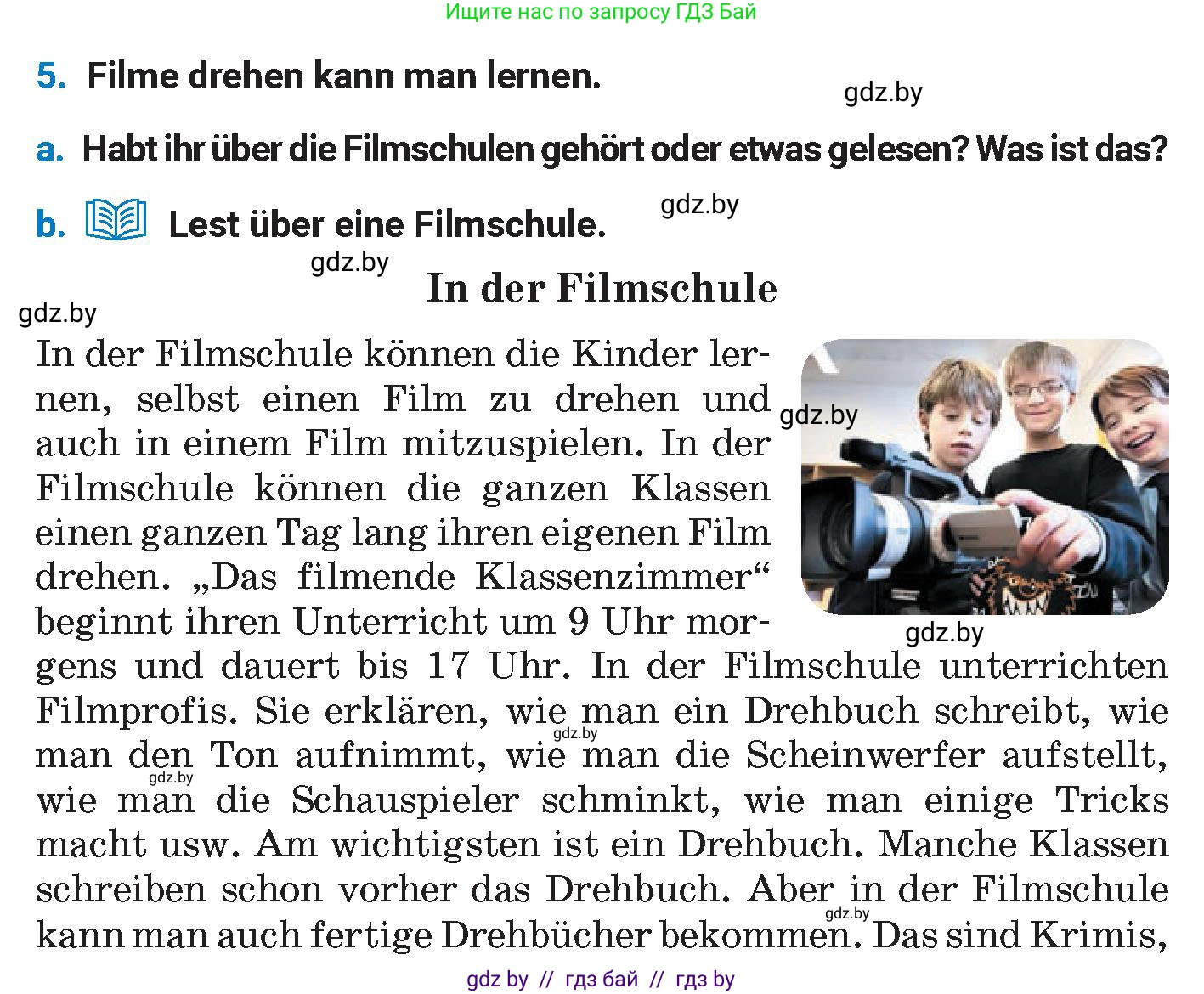 Немецкий язык (Deutsch), 8 класс Учебник (Schülerbuch), автор: Будько Антонина Филипповна (Budjko Antonina), издательство Адукацыя i выхаванне, Минск, 2026, страница 155, номер 5, Условие