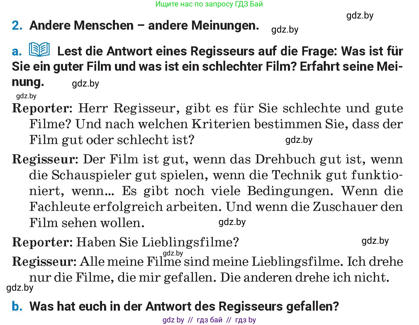 Немецкий язык (Deutsch), 8 класс Учебник (Schülerbuch), автор: Будько Антонина Филипповна (Budjko Antonina), издательство Адукацыя i выхаванне, Минск, 2026, страница 158, номер 2, Условие