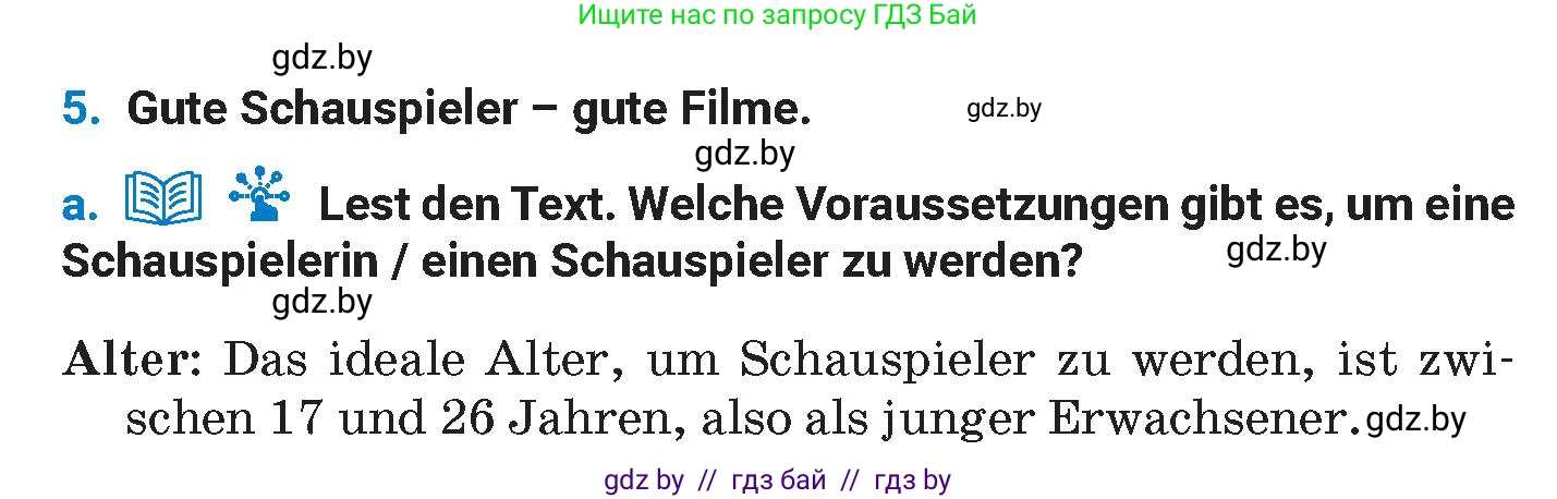 Немецкий язык (Deutsch), 8 класс Учебник (Schülerbuch), автор: Будько Антонина Филипповна (Budjko Antonina), издательство Адукацыя i выхаванне, Минск, 2026, страница 162, номер 5, Условие