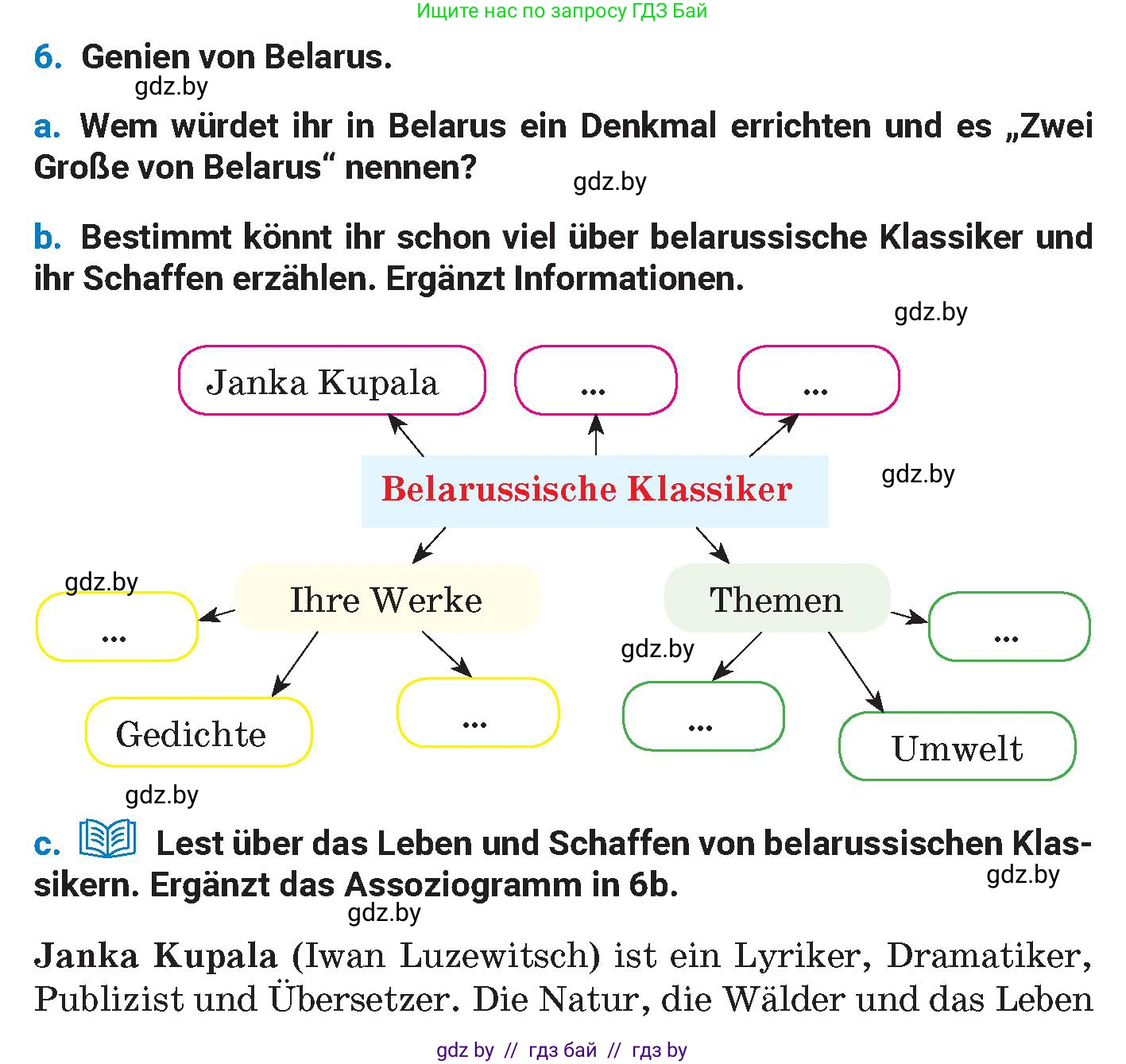 Немецкий язык (Deutsch), 8 класс Учебник (Schülerbuch), автор: Будько Антонина Филипповна (Budjko Antonina), издательство Адукацыя i выхаванне, Минск, 2026, страница 189, номер 6, Условие