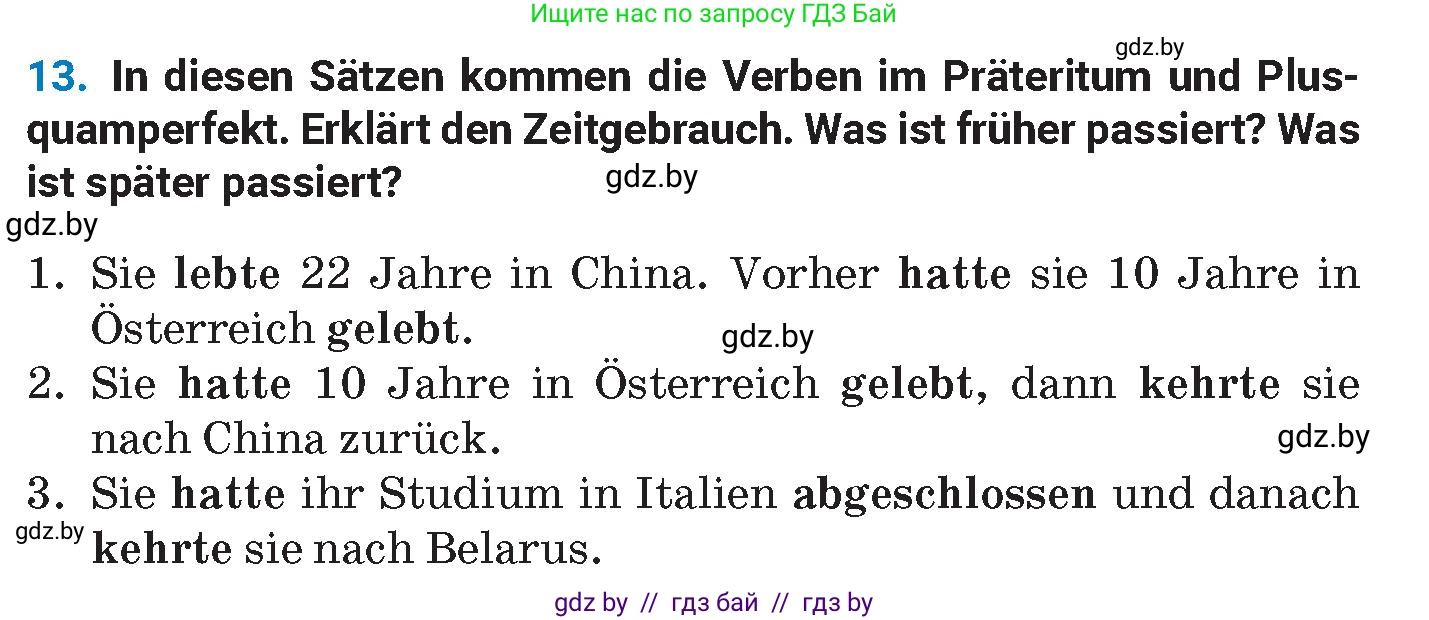 Немецкий язык (Deutsch), 8 класс Учебник (Schülerbuch), автор: Будько Антонина Филипповна (Budjko Antonina), издательство Адукацыя i выхаванне, Минск, 2026, страница 207, номер 13, Условие