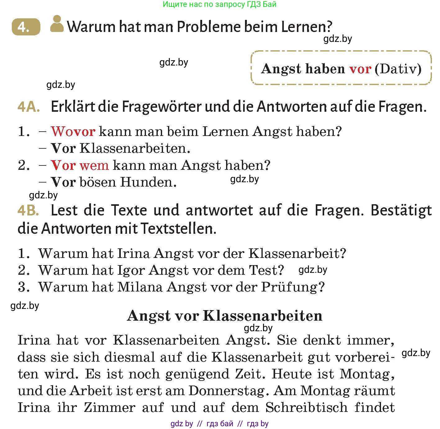 Немецкий язык (Deutsch), 9 класс Учебник (Schülerbuch), авторы: Будько Антонина Филипповна (Budjko Antonina), Курьян Владимир Владимирович (Kurjan Wladimir), издательство Адукацыя i выхаванне, Минск, 2026, зелёного цвета, страница 10, номер 4, Условие