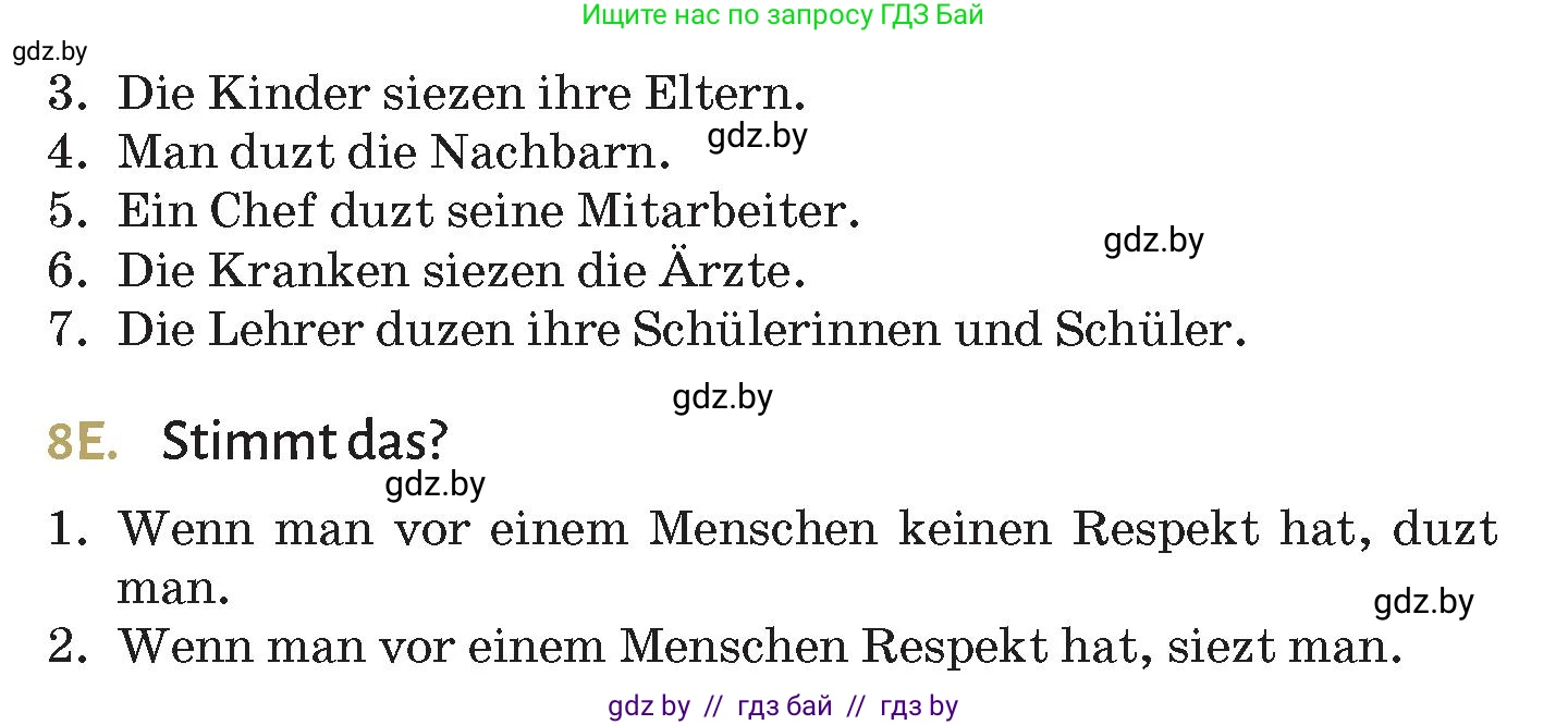 Немецкий язык (Deutsch), 9 класс Учебник (Schülerbuch), авторы: Будько Антонина Филипповна (Budjko Antonina), Курьян Владимир Владимирович (Kurjan Wladimir), издательство Адукацыя i выхаванне, Минск, 2026, зелёного цвета, страница 63, номер 8, Условие (продолжение 3)