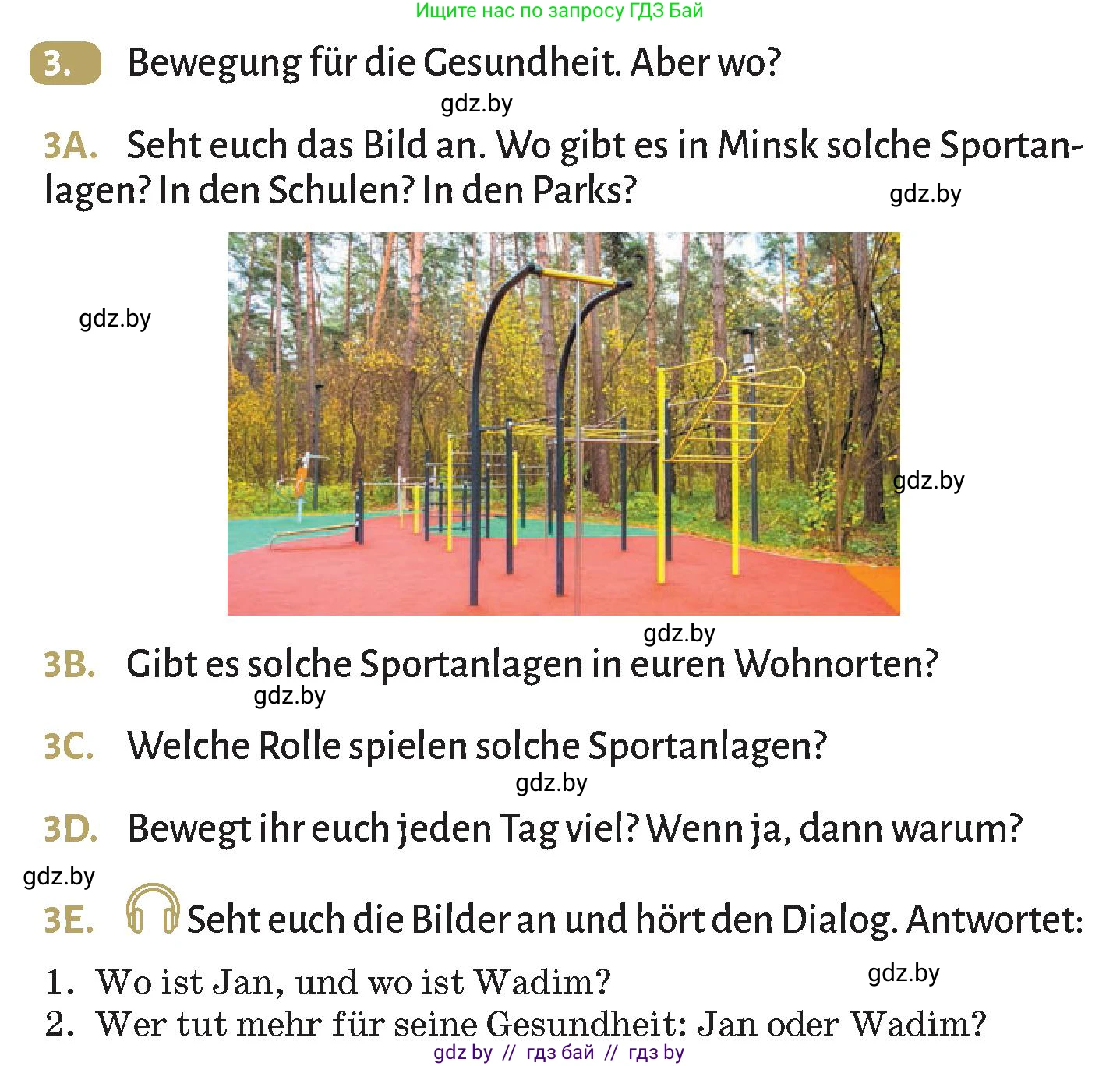 Немецкий язык (Deutsch), 9 класс Учебник (Schülerbuch), авторы: Будько Антонина Филипповна (Budjko Antonina), Курьян Владимир Владимирович (Kurjan Wladimir), издательство Адукацыя i выхаванне, Минск, 2026, зелёного цвета, страница 102, номер 3, Условие