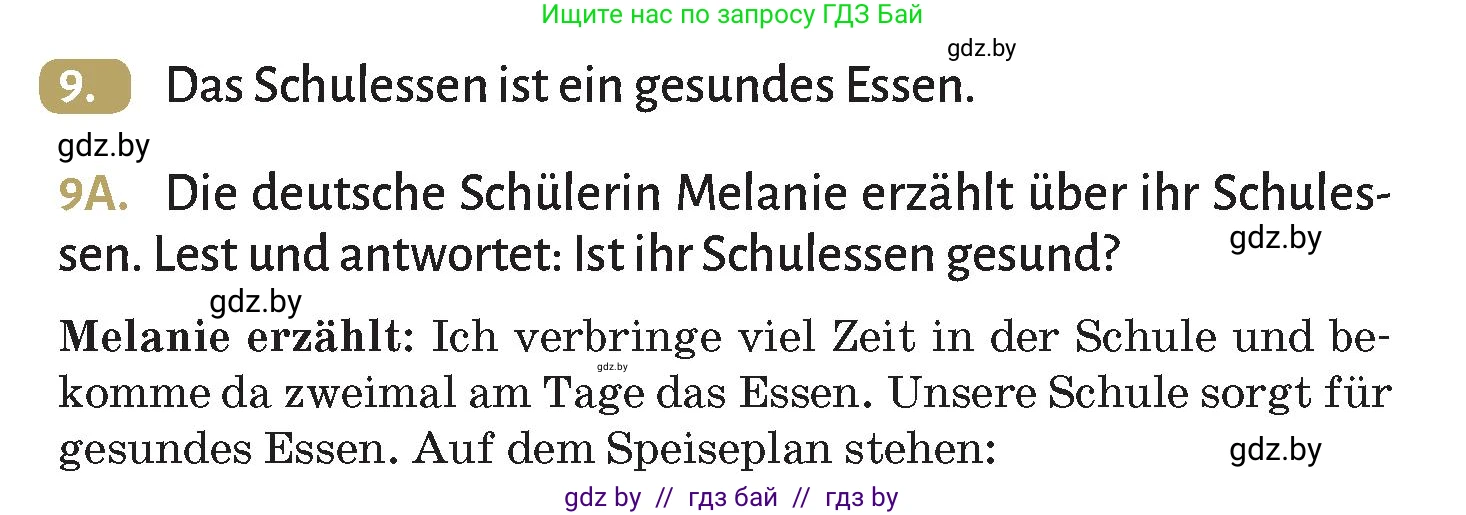 Немецкий язык (Deutsch), 9 класс Учебник (Schülerbuch), авторы: Будько Антонина Филипповна (Budjko Antonina), Курьян Владимир Владимирович (Kurjan Wladimir), издательство Адукацыя i выхаванне, Минск, 2026, зелёного цвета, страница 113, номер 9, Условие