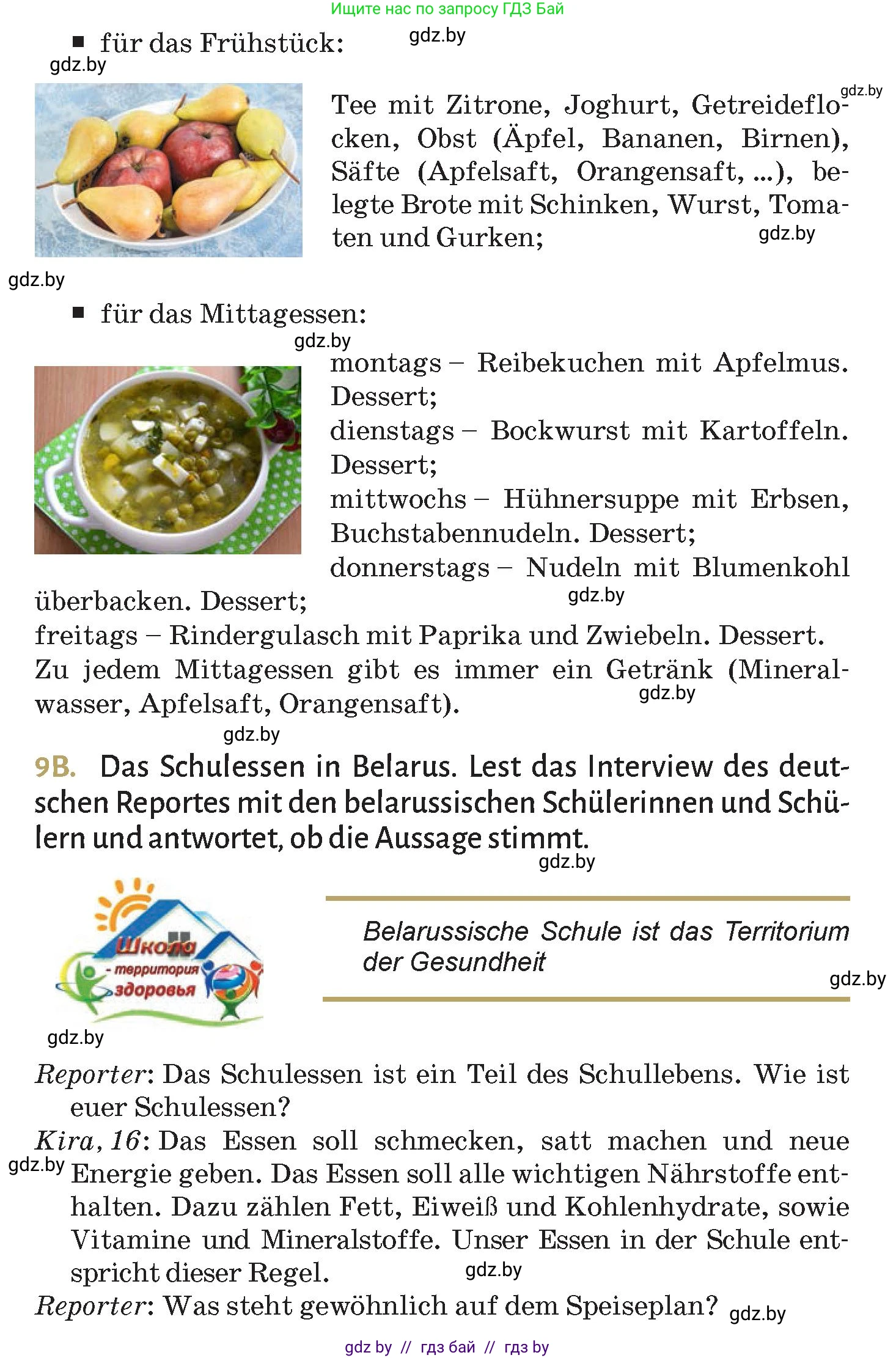 Немецкий язык (Deutsch), 9 класс Учебник (Schülerbuch), авторы: Будько Антонина Филипповна (Budjko Antonina), Курьян Владимир Владимирович (Kurjan Wladimir), издательство Адукацыя i выхаванне, Минск, 2026, зелёного цвета, страница 113, номер 9, Условие (продолжение 2)