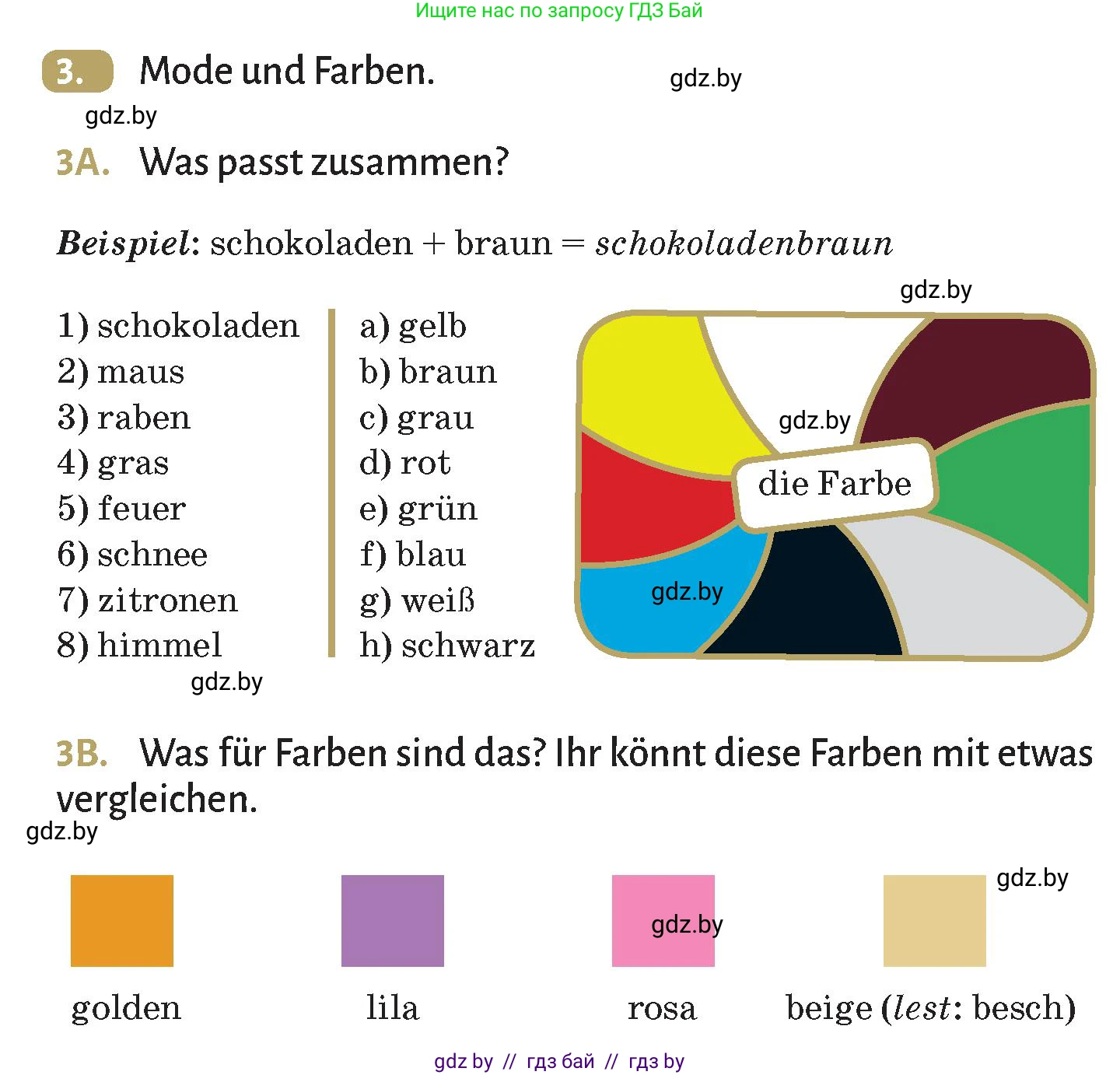 Немецкий язык (Deutsch), 9 класс Учебник (Schülerbuch), авторы: Будько Антонина Филипповна (Budjko Antonina), Курьян Владимир Владимирович (Kurjan Wladimir), издательство Адукацыя i выхаванне, Минск, 2026, зелёного цвета, страница 144, номер 3, Условие