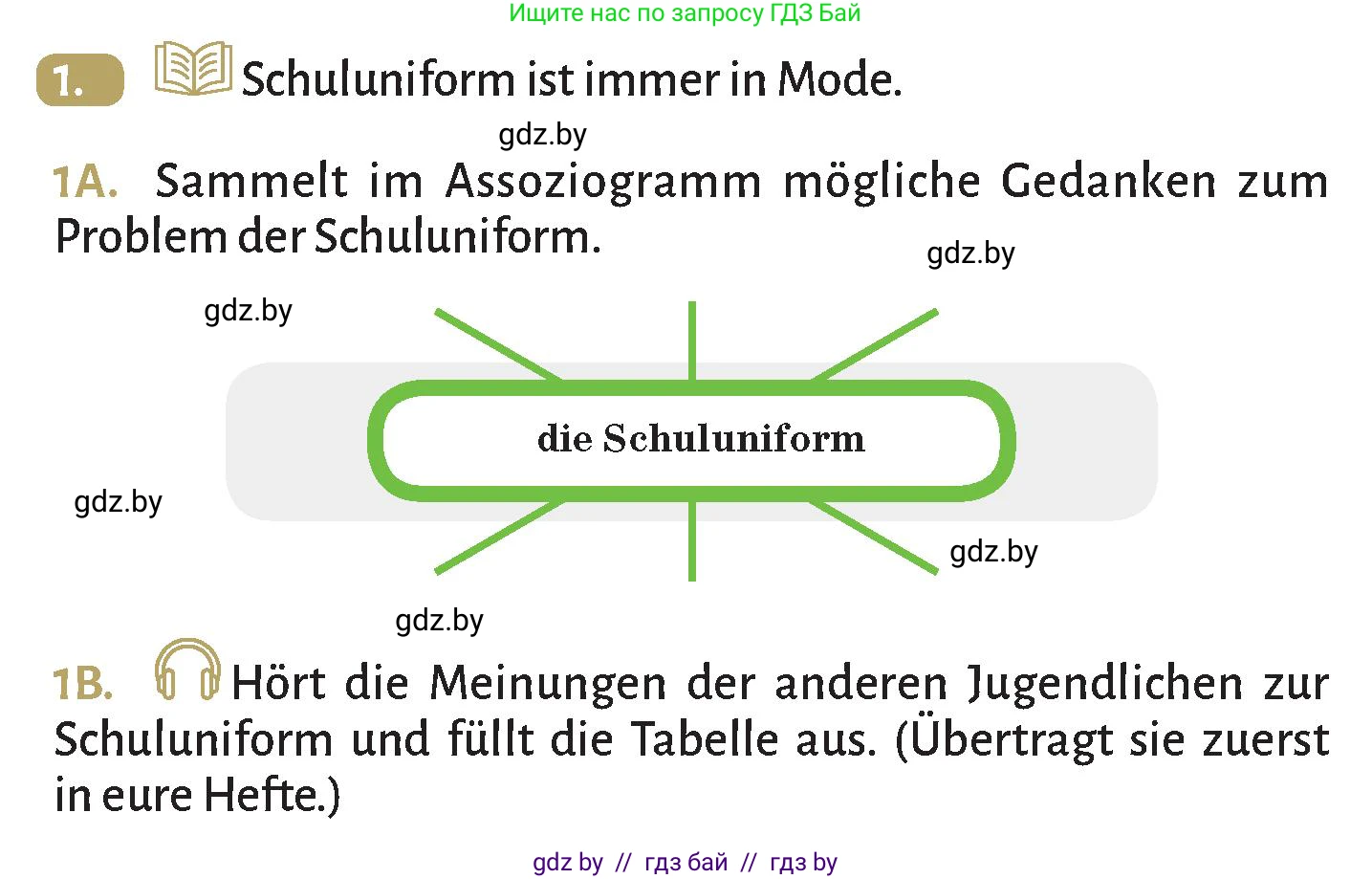 Немецкий язык (Deutsch), 9 класс Учебник (Schülerbuch), авторы: Будько Антонина Филипповна (Budjko Antonina), Курьян Владимир Владимирович (Kurjan Wladimir), издательство Адукацыя i выхаванне, Минск, 2026, зелёного цвета, страница 154, номер 1, Условие