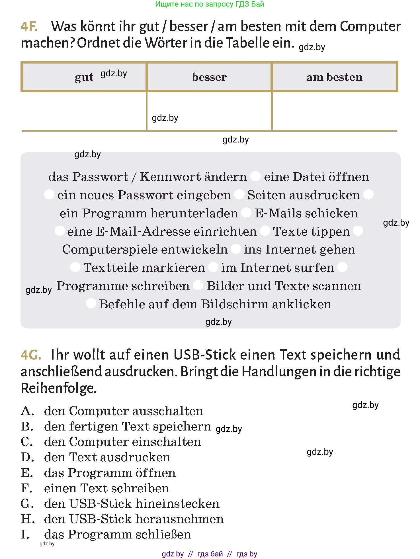 Немецкий язык (Deutsch), 9 класс Учебник (Schülerbuch), авторы: Будько Антонина Филипповна (Budjko Antonina), Курьян Владимир Владимирович (Kurjan Wladimir), издательство Адукацыя i выхаванне, Минск, 2026, зелёного цвета, страница 180, номер 4, Условие (продолжение 3)